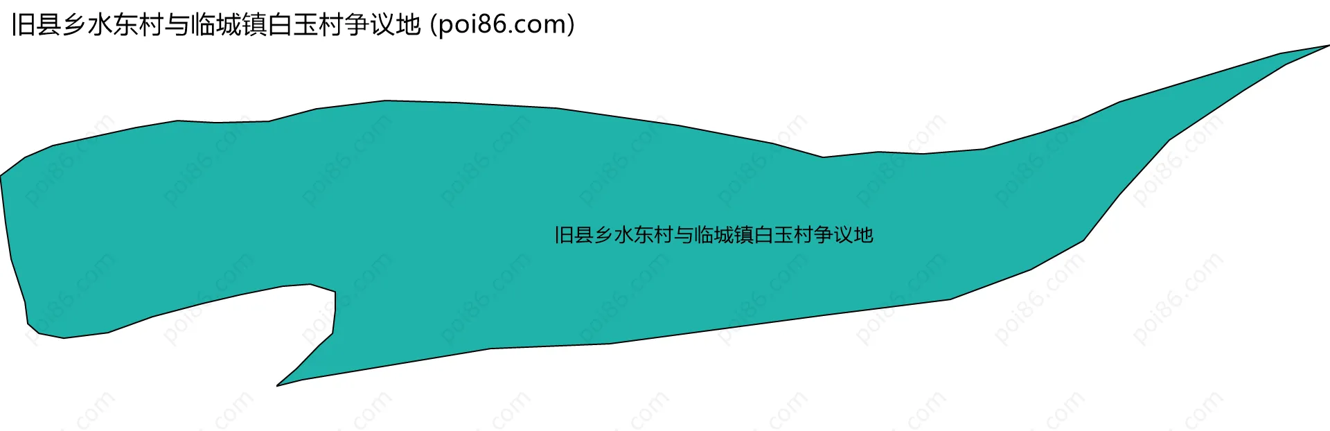 旧县乡水东村与临城镇白玉村争议地边界地图