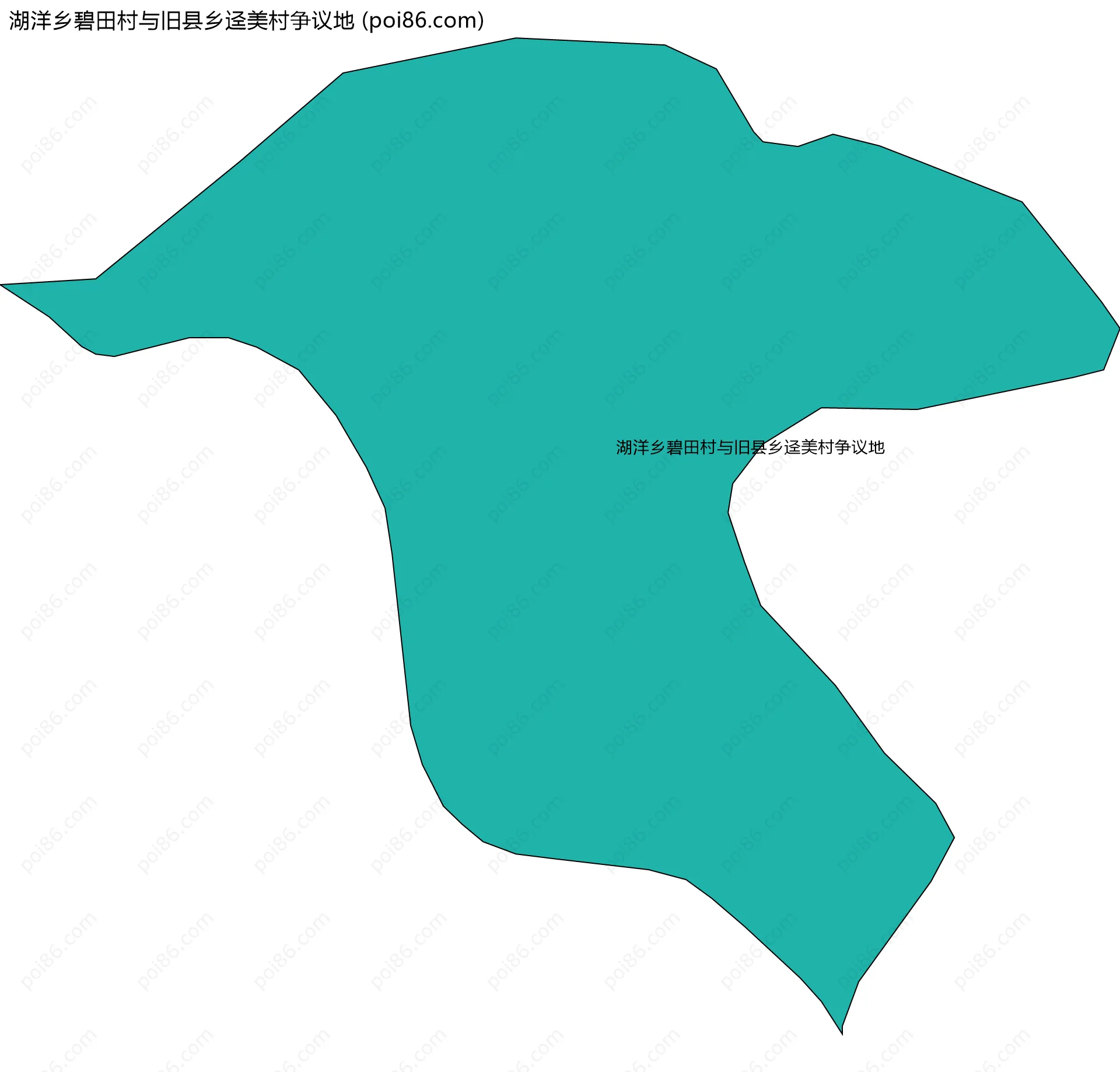 湖洋乡碧田村与旧县乡迳美村争议地边界地图