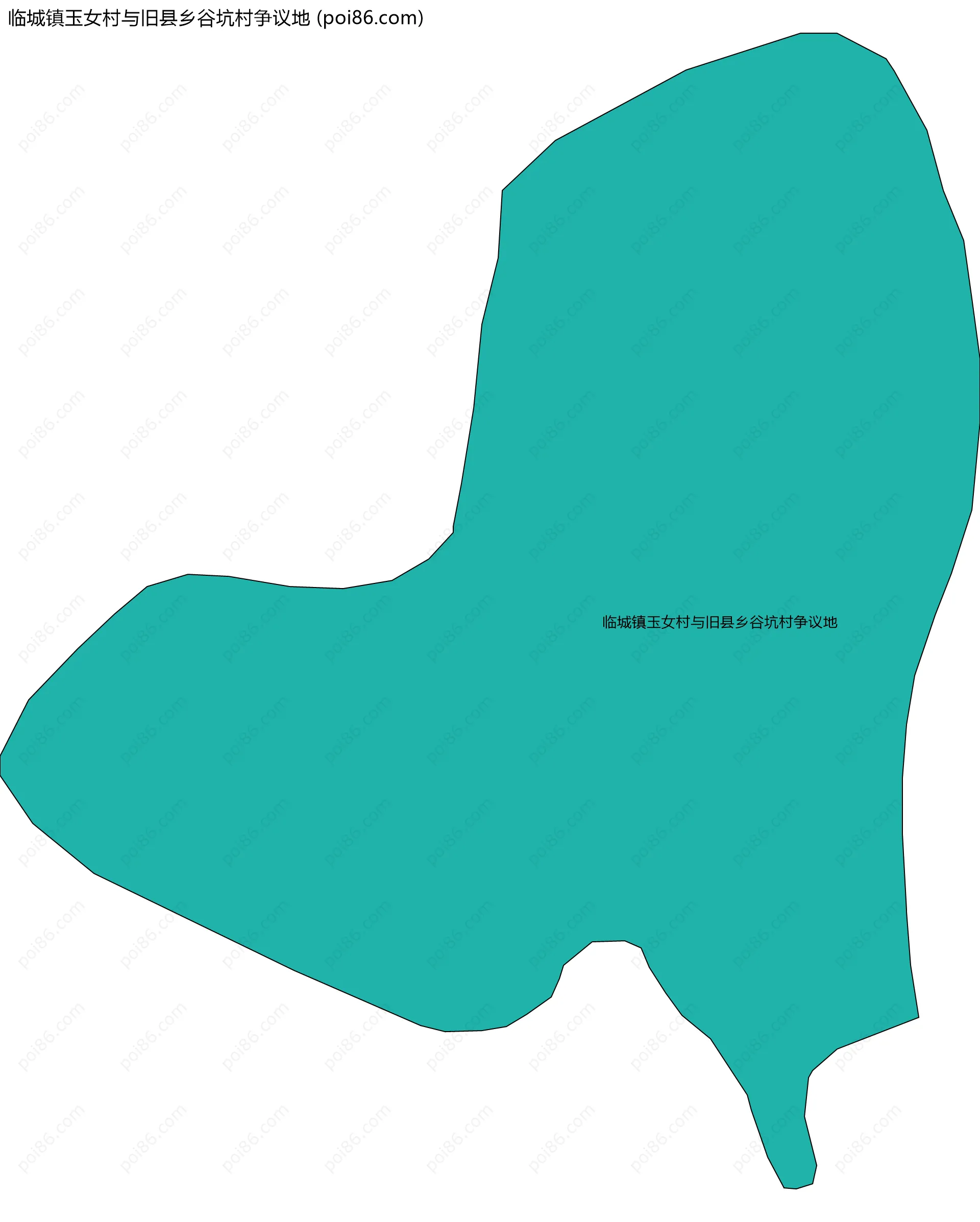 临城镇玉女村与旧县乡谷坑村争议地边界地图