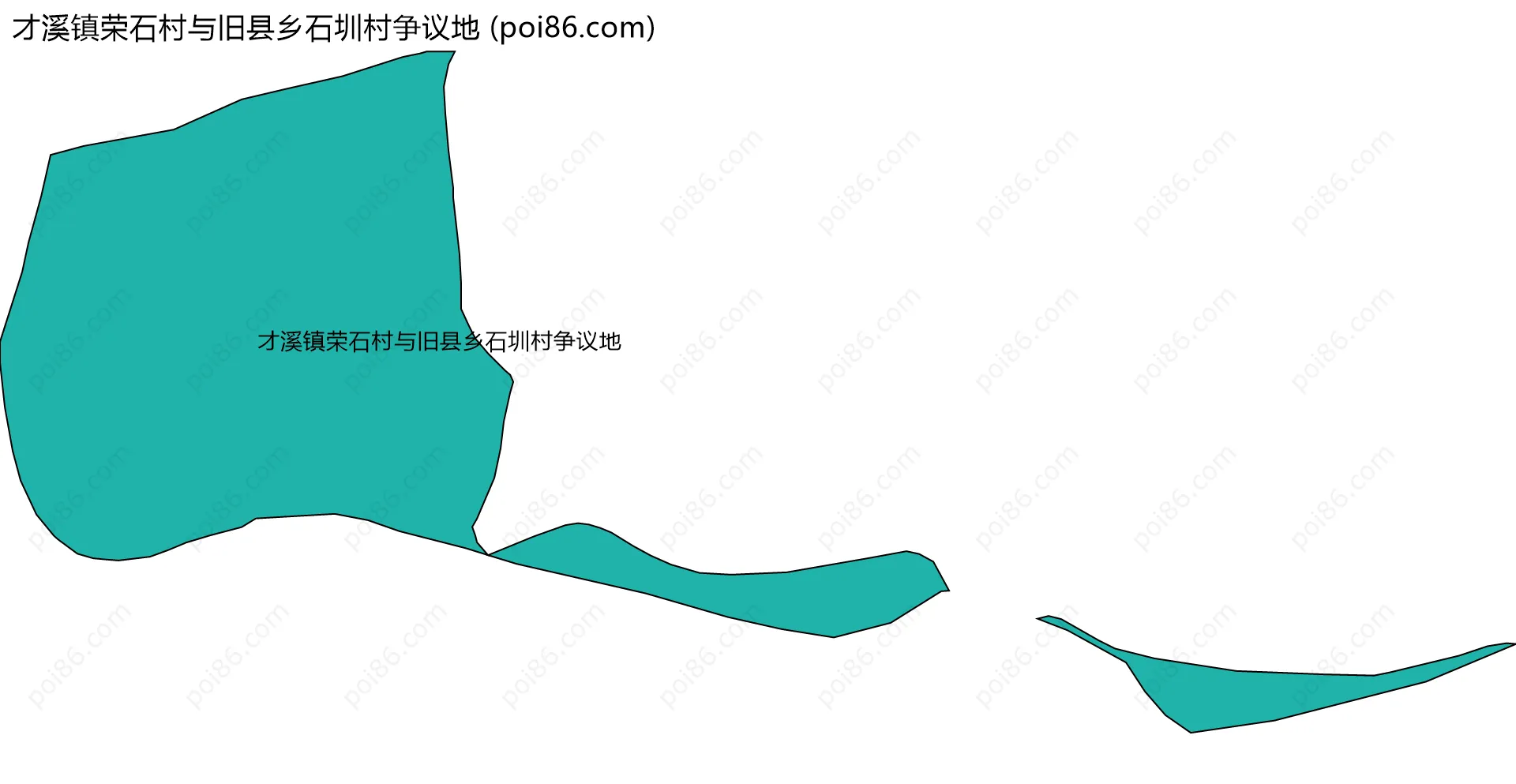 才溪镇荣石村与旧县乡石圳村争议地边界地图