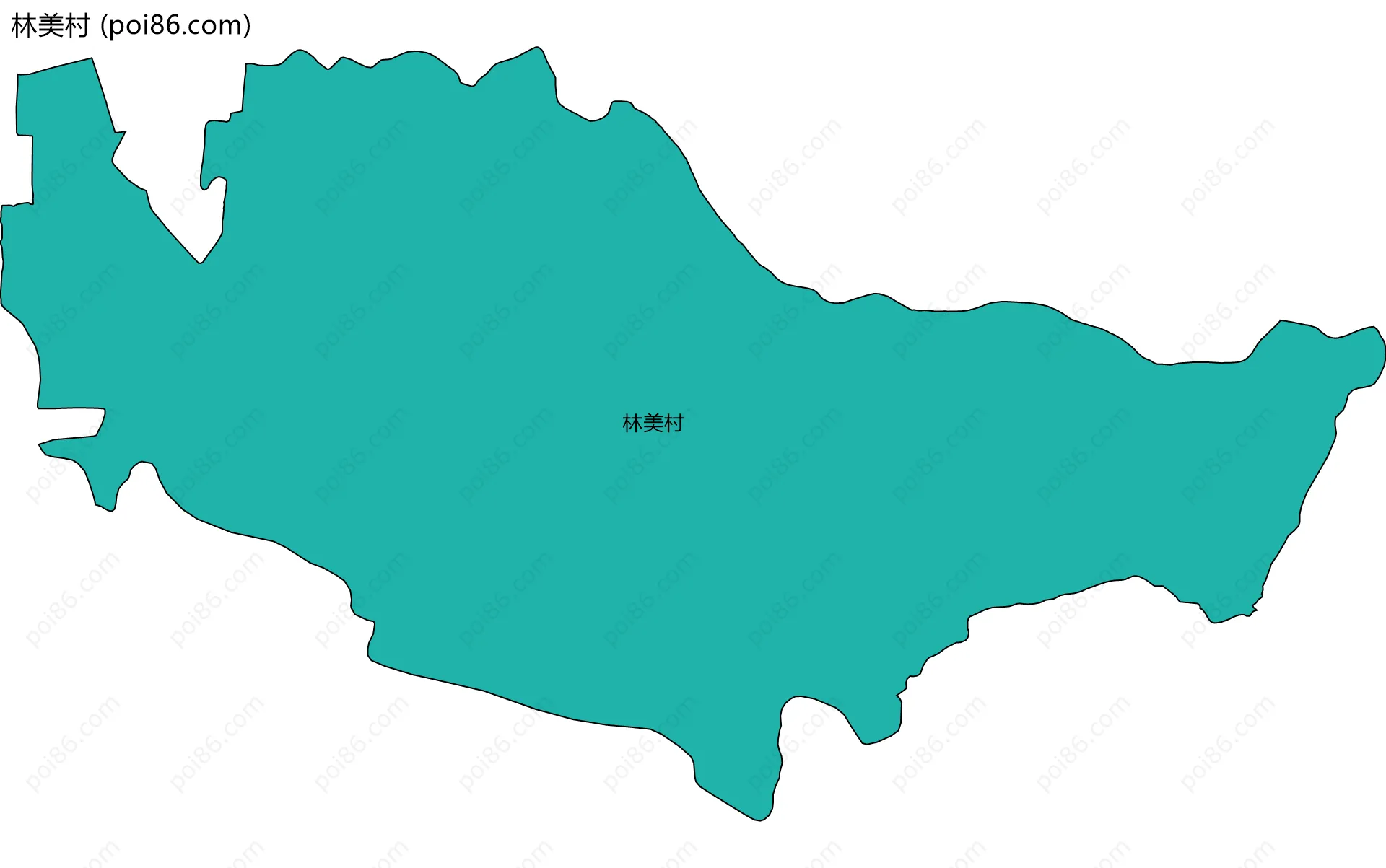 林美村边界地图