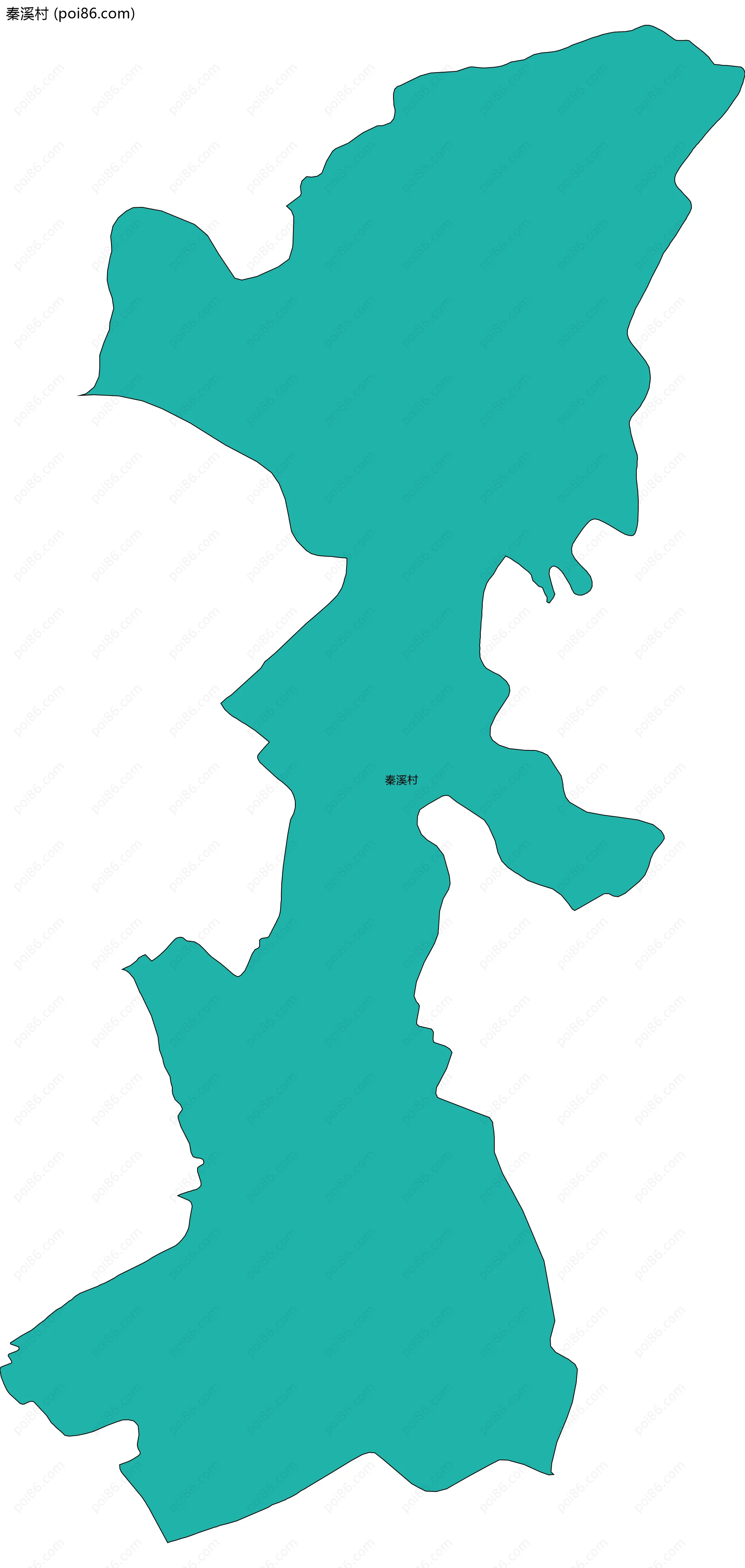 秦溪村边界地图