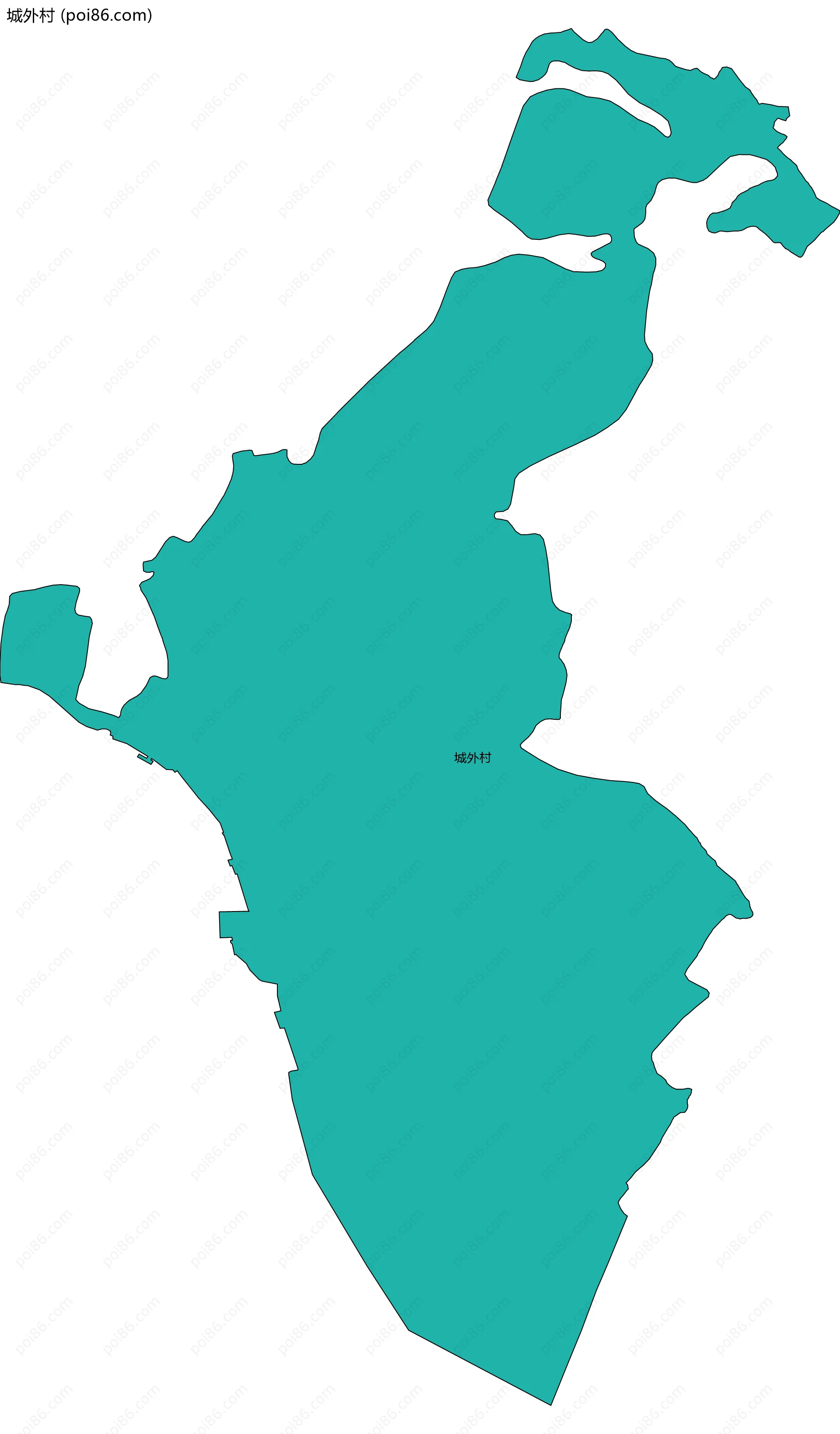 城外村边界地图