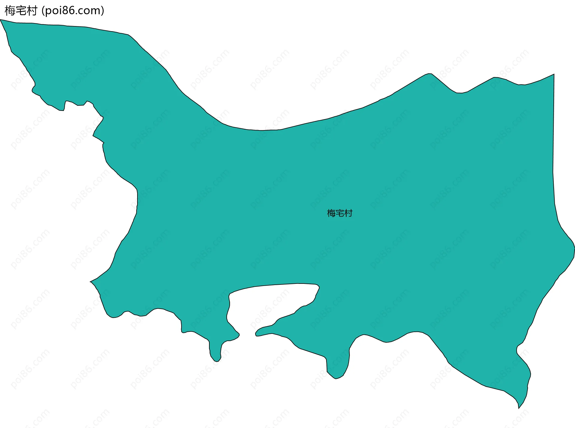梅宅村边界地图