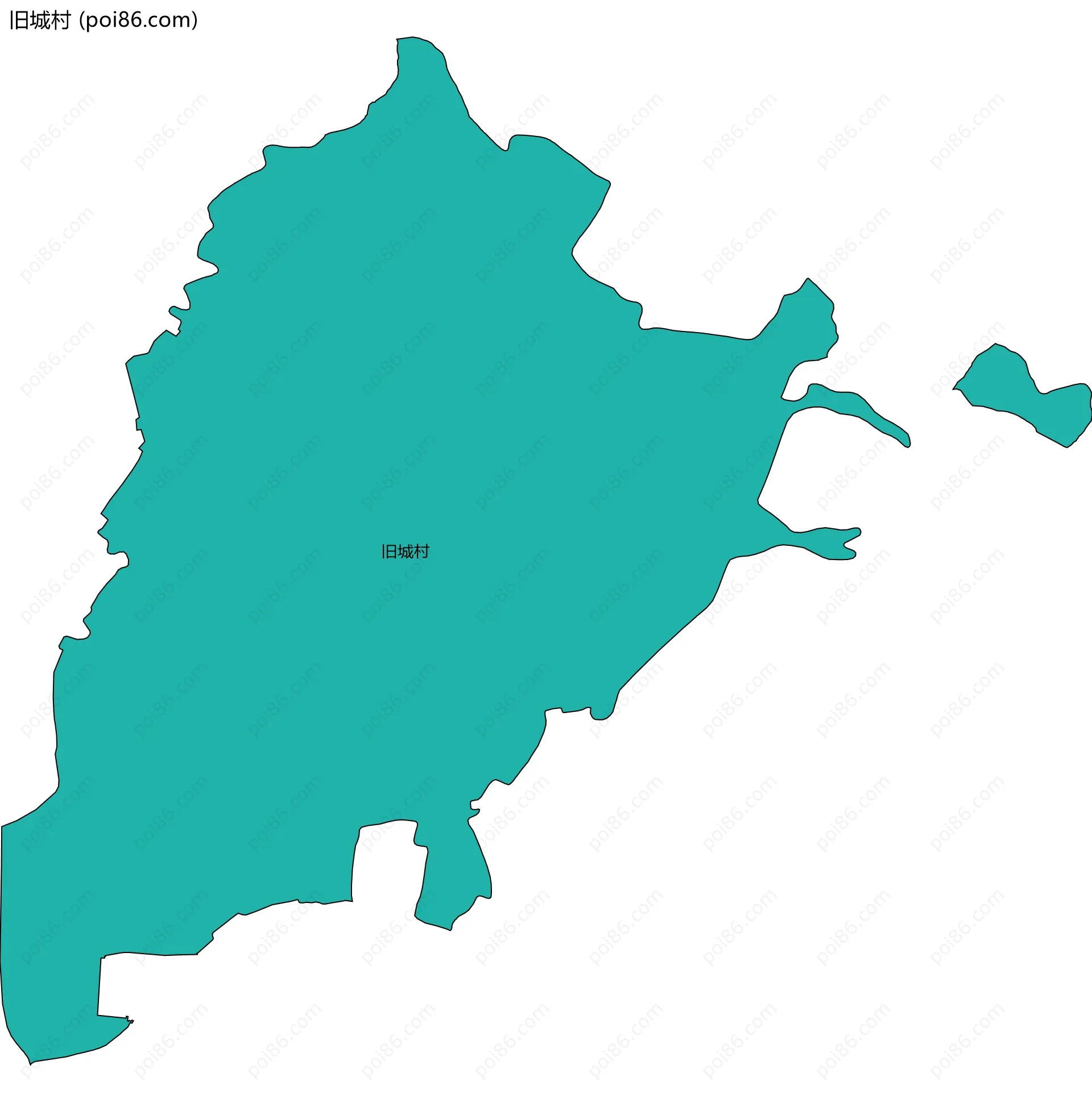 旧城村边界地图