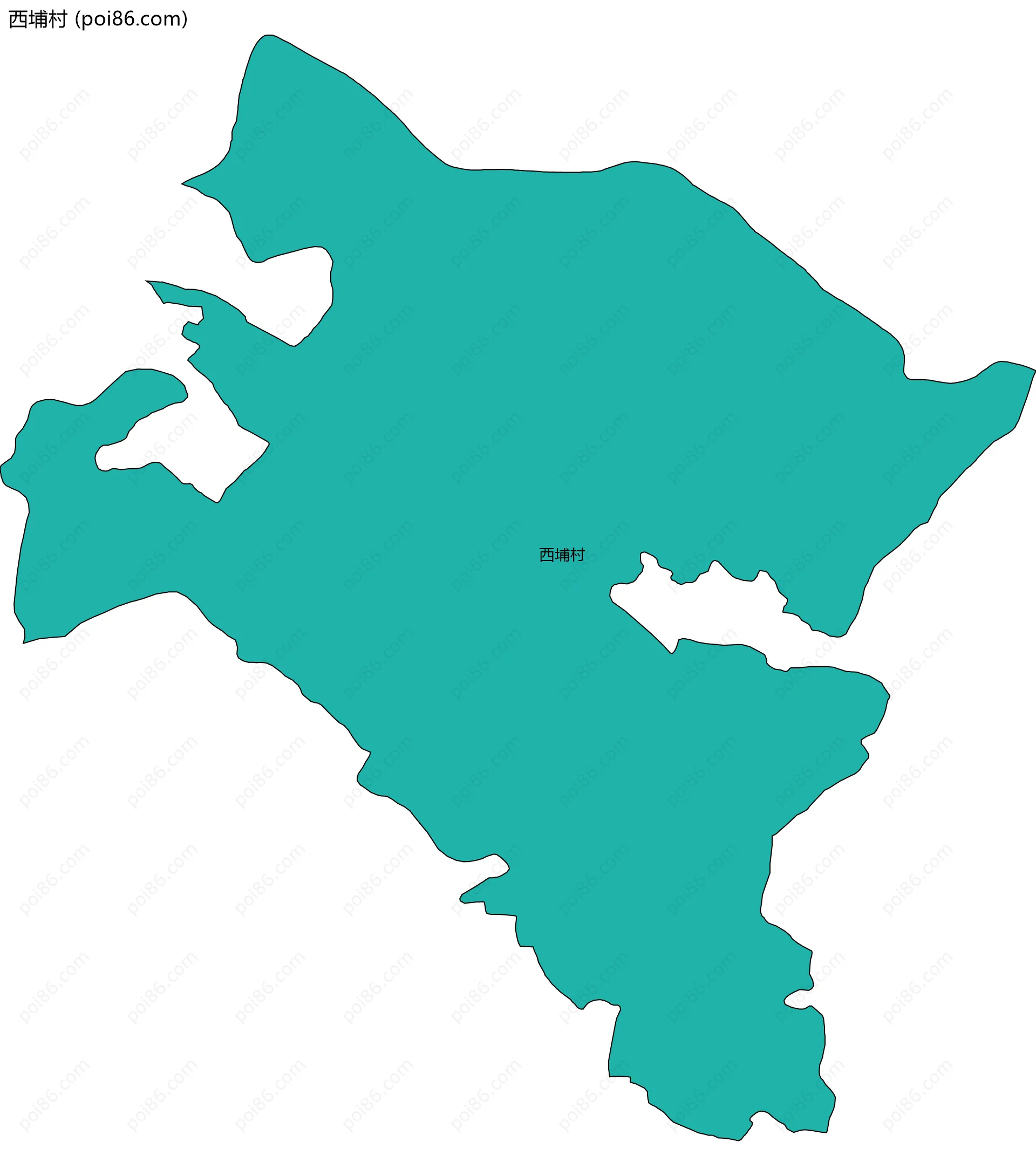 西埔村边界地图