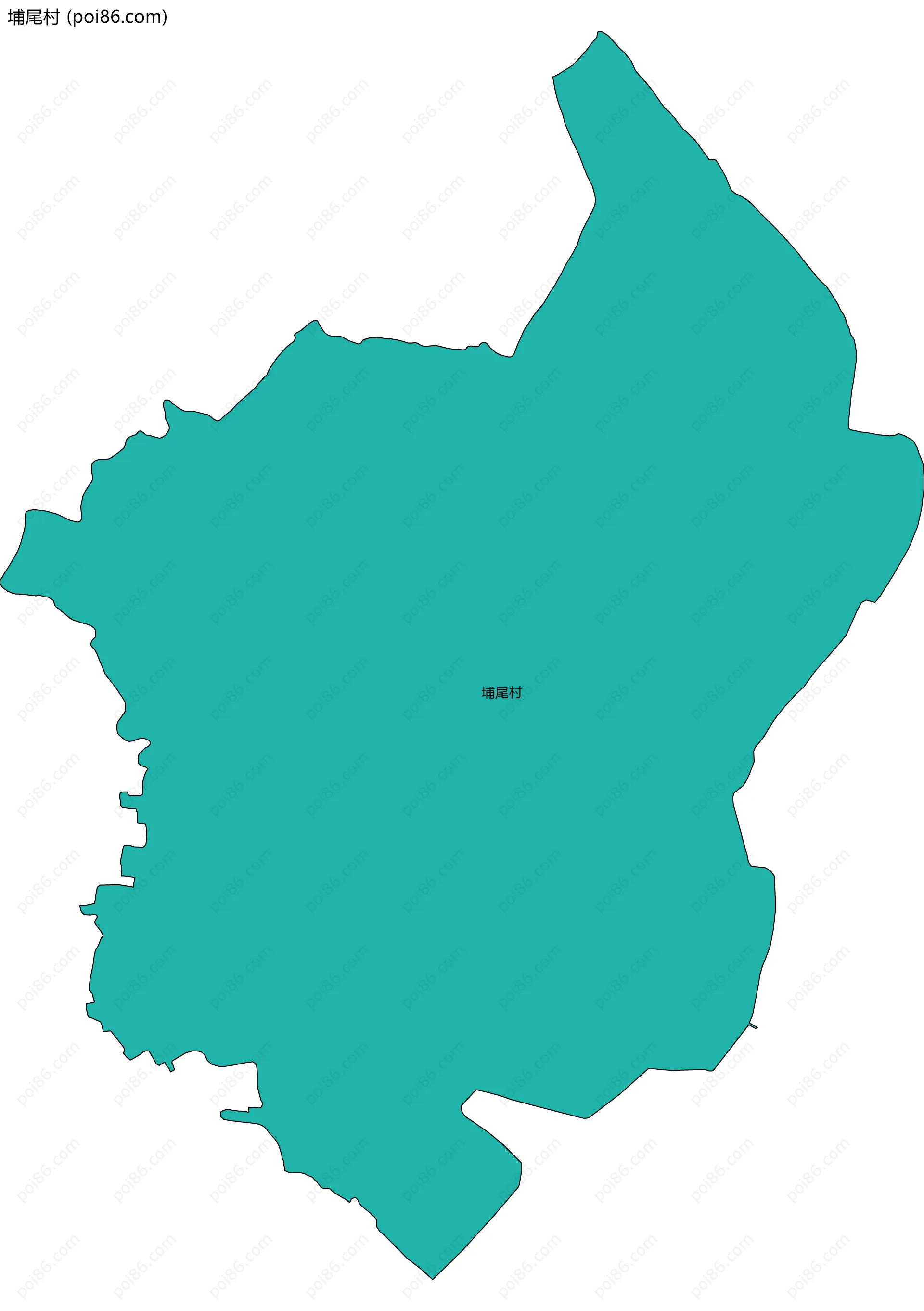 埔尾村边界地图