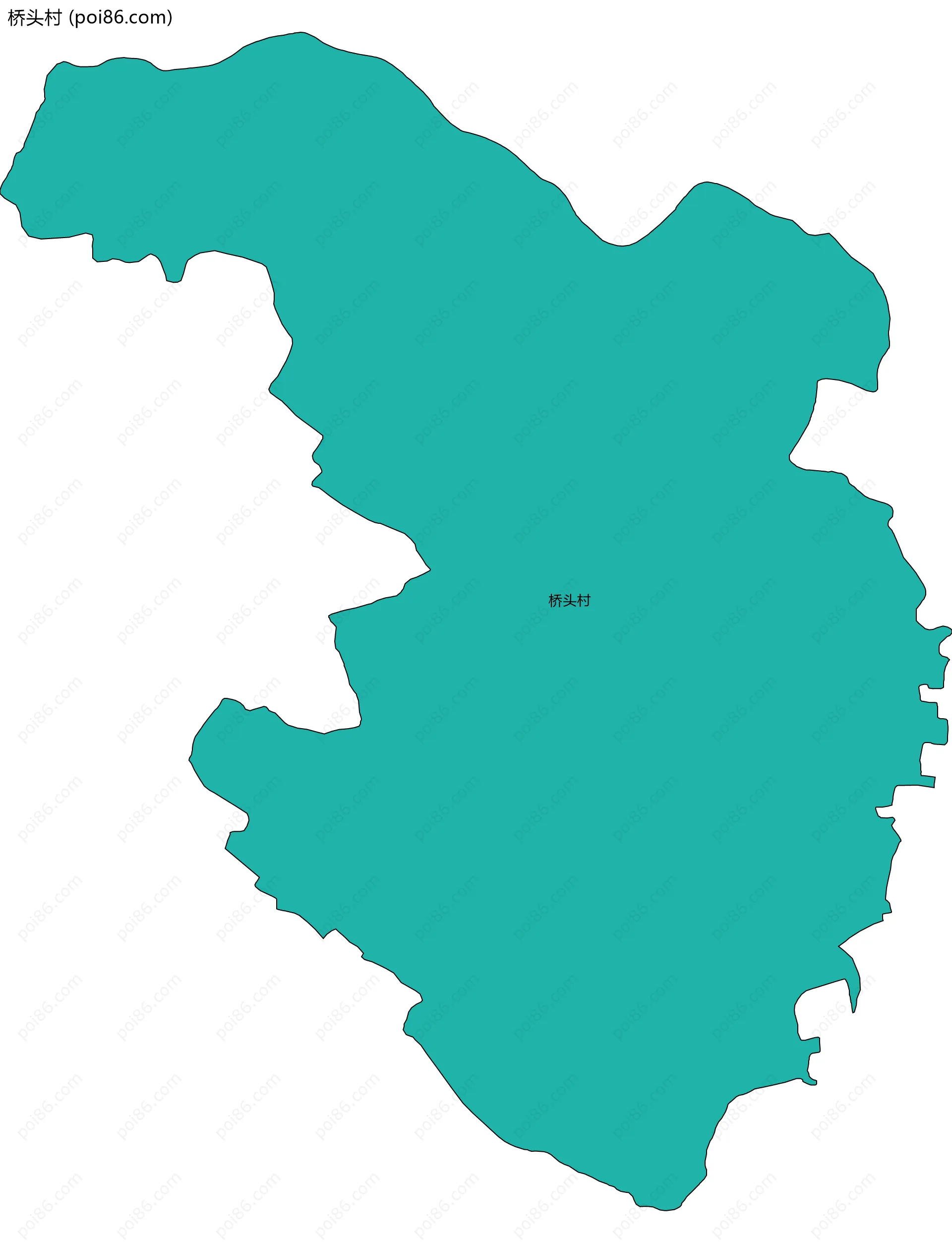 桥头村边界地图