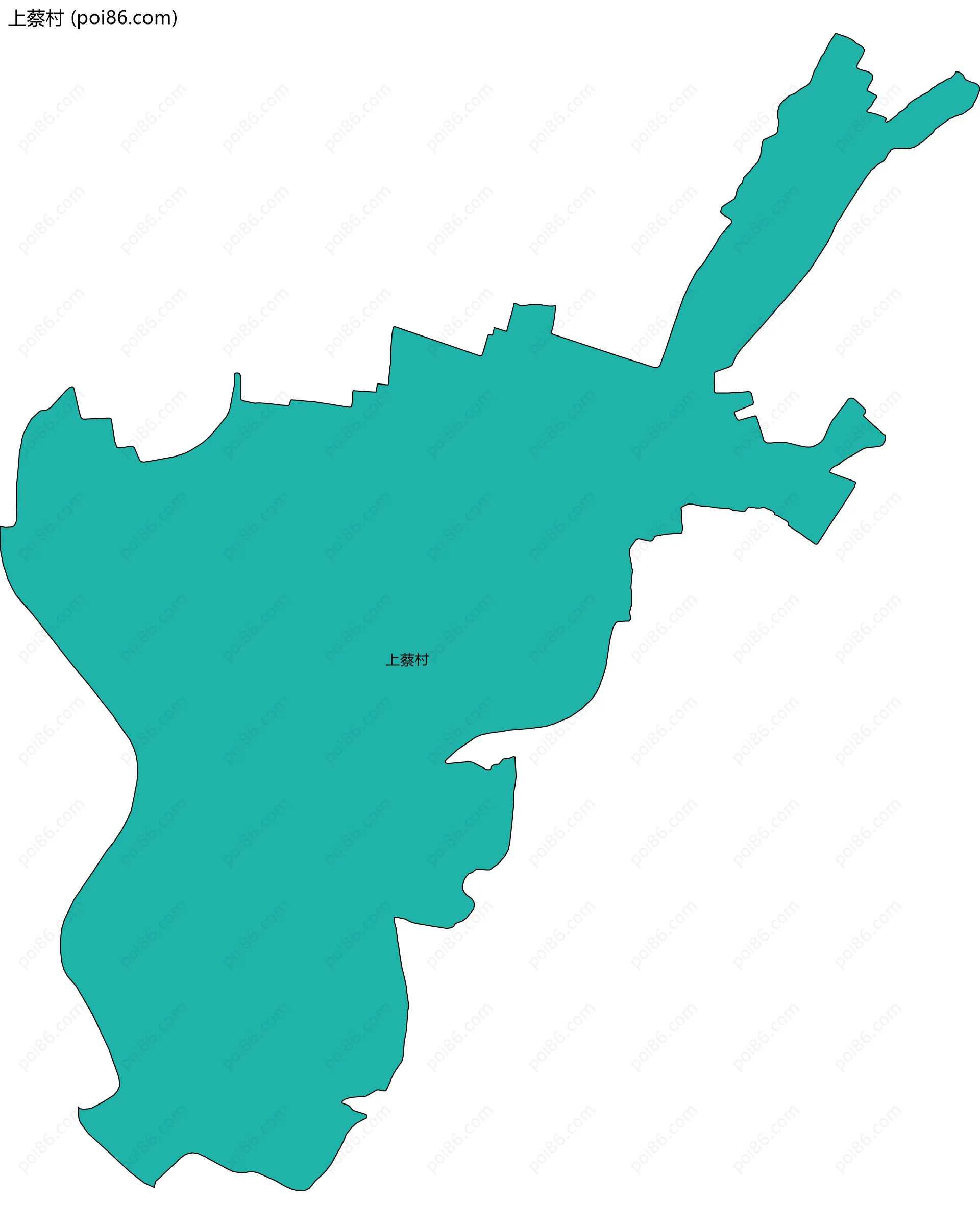 上蔡村边界地图