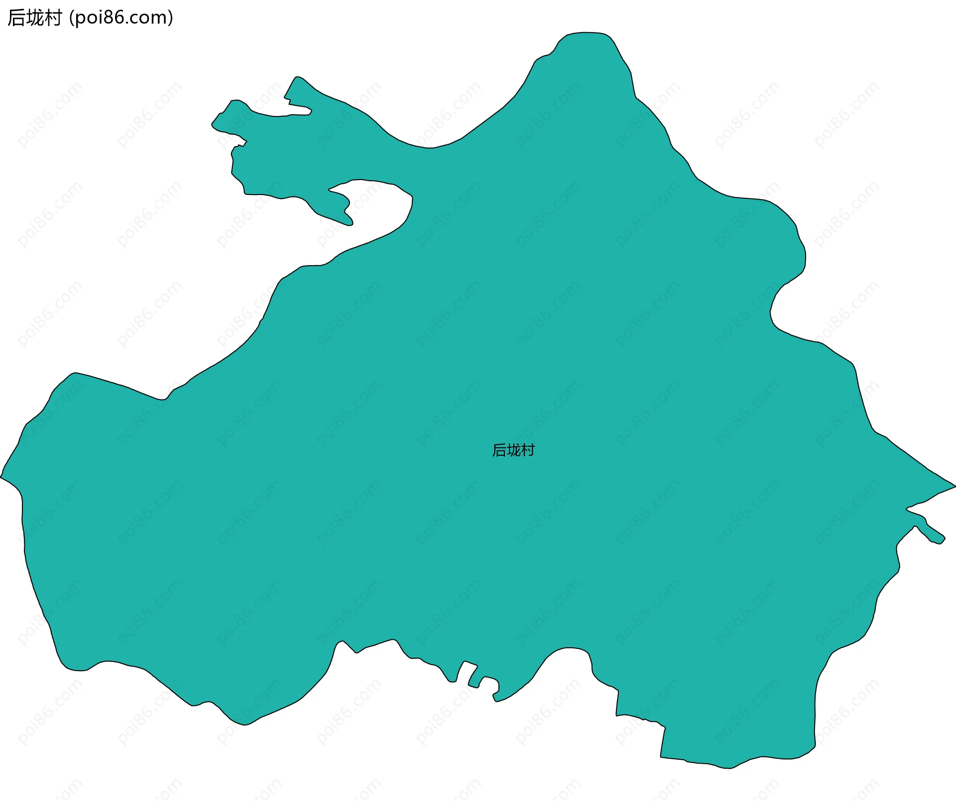 后垅村边界地图