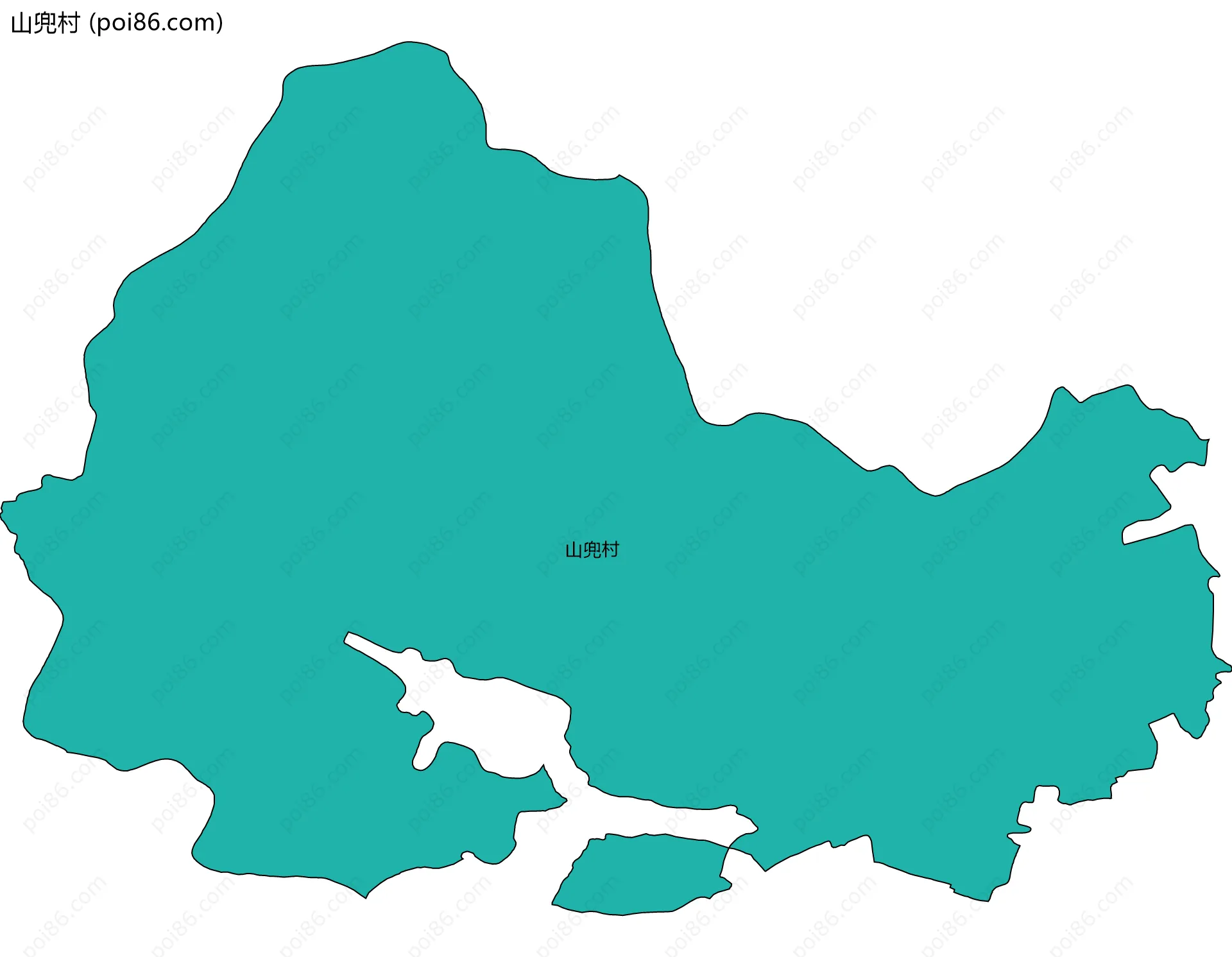 山兜村边界地图