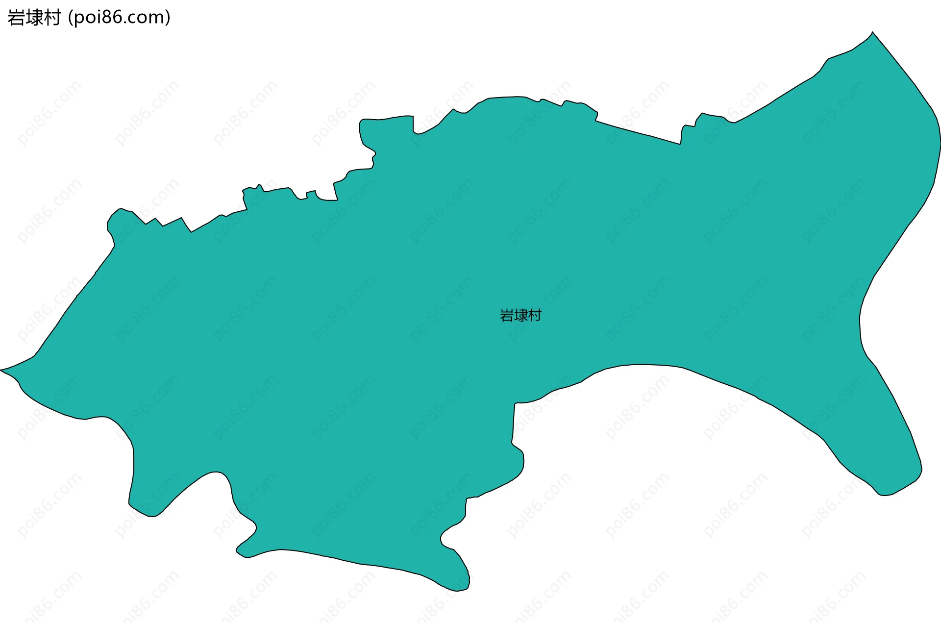 岩埭村边界地图