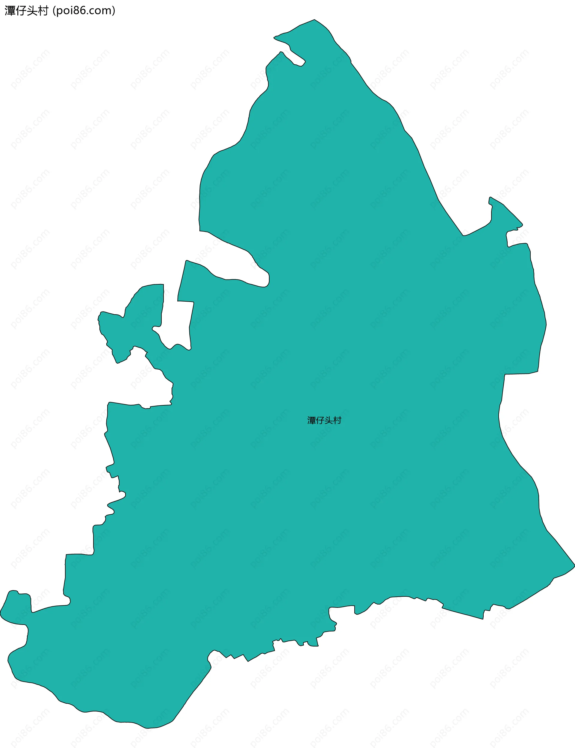 潭仔头村边界地图