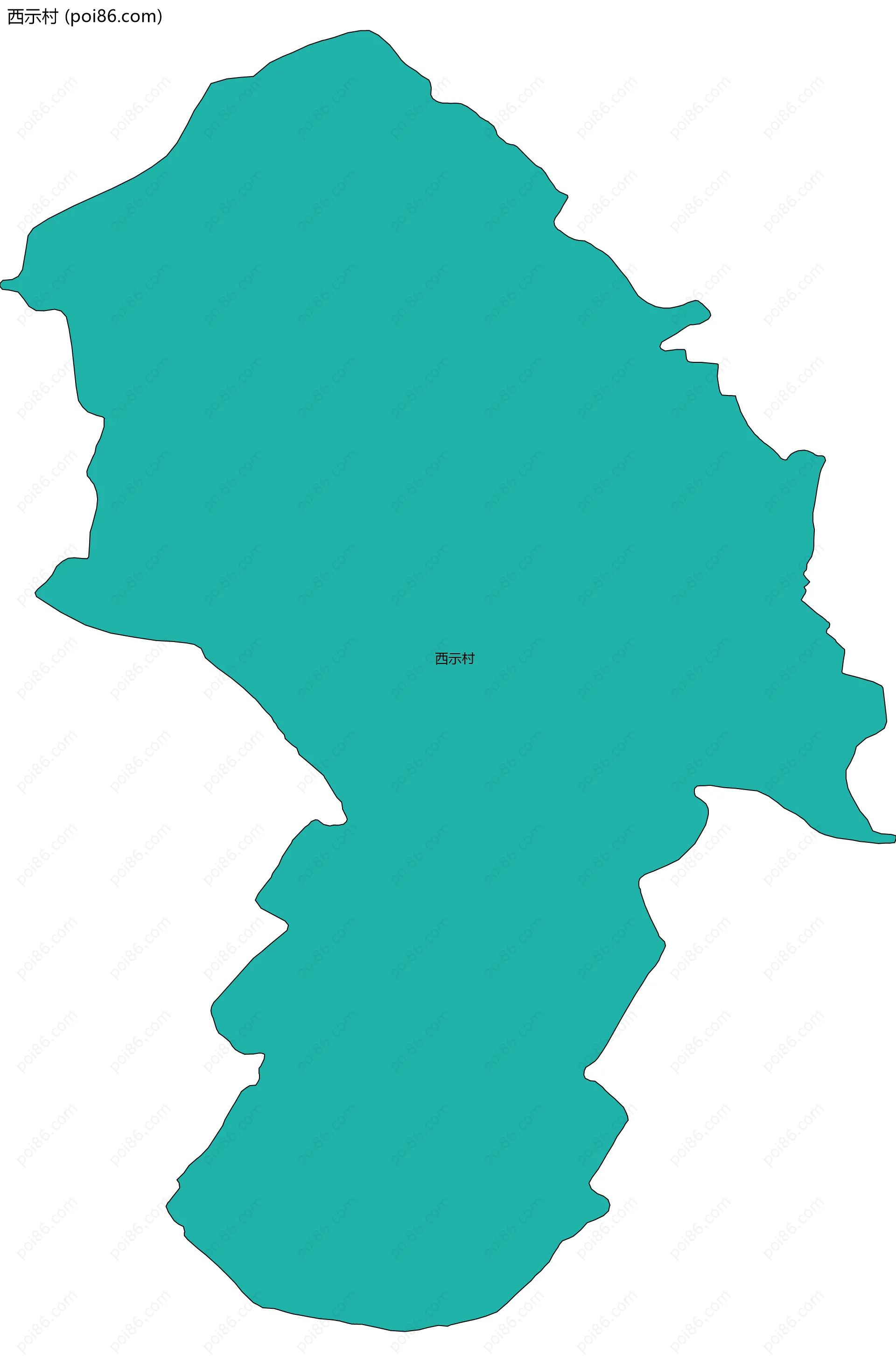 西示村边界地图