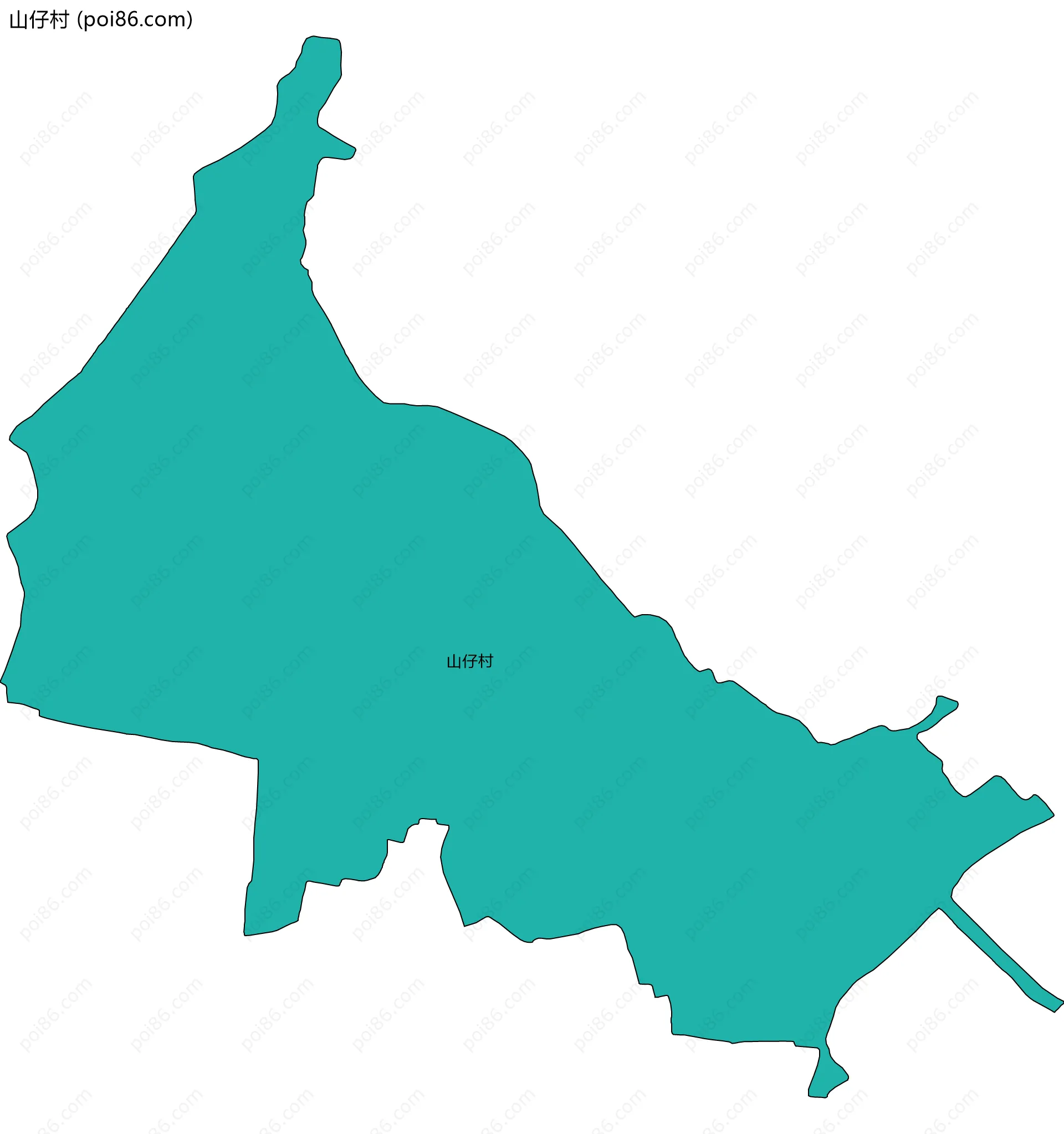 山仔村边界地图