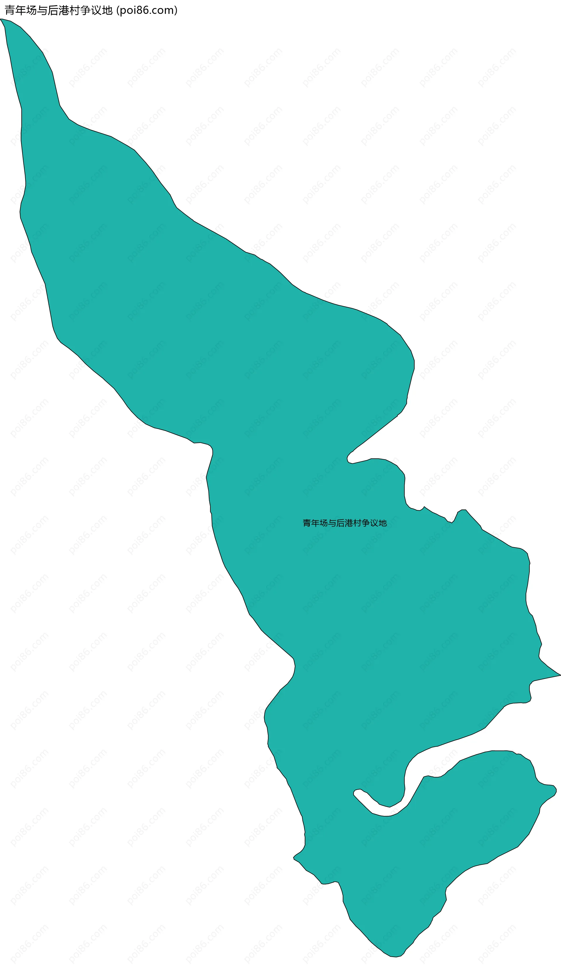 青年场与后港村争议地边界地图