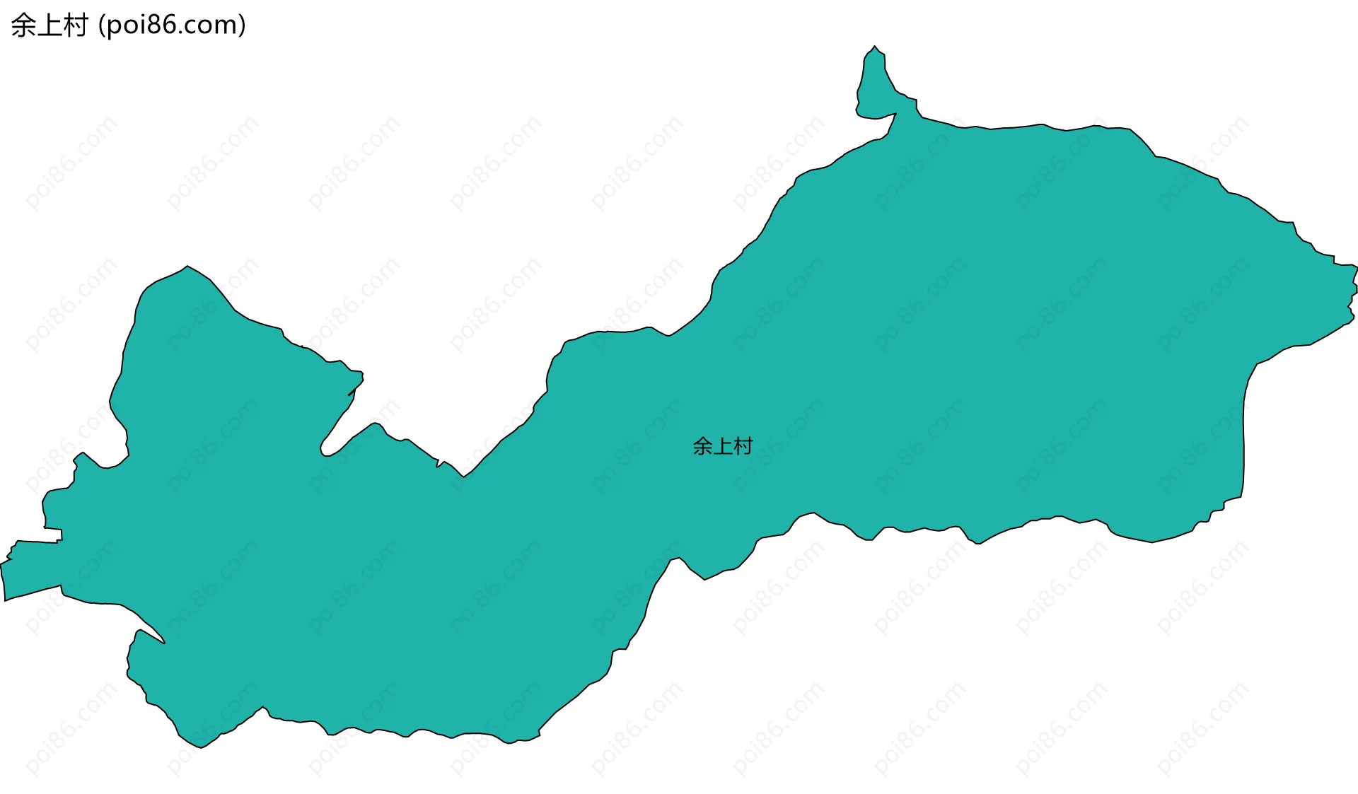 余上村边界地图