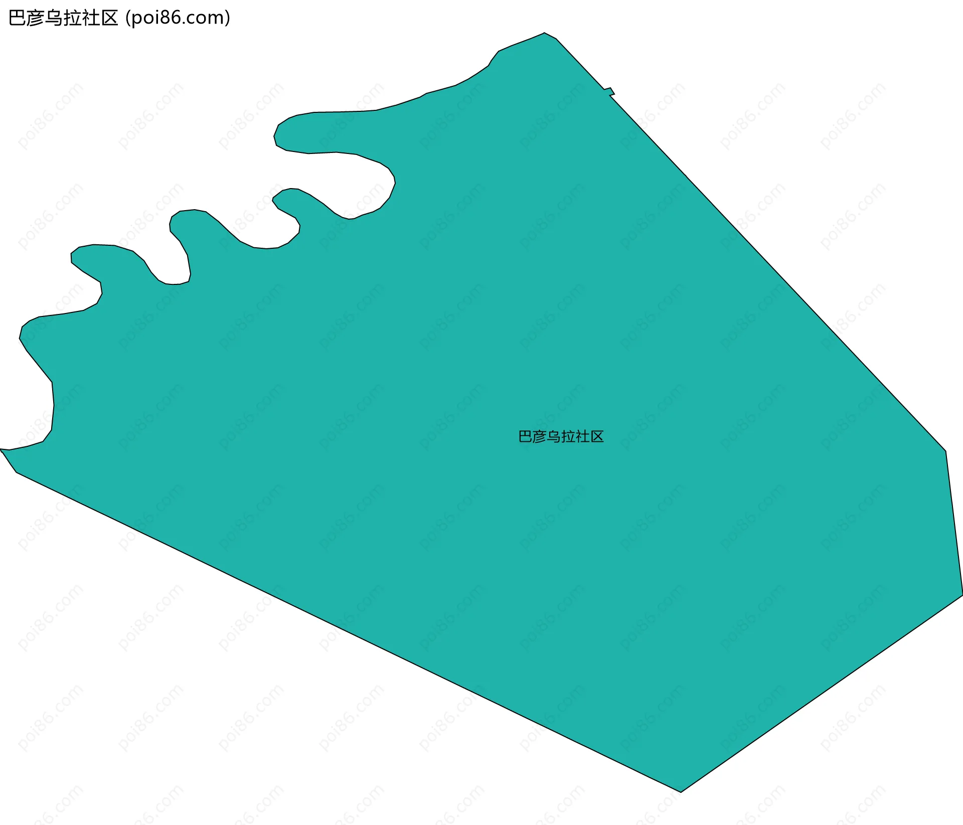 巴彦乌拉社区边界地图