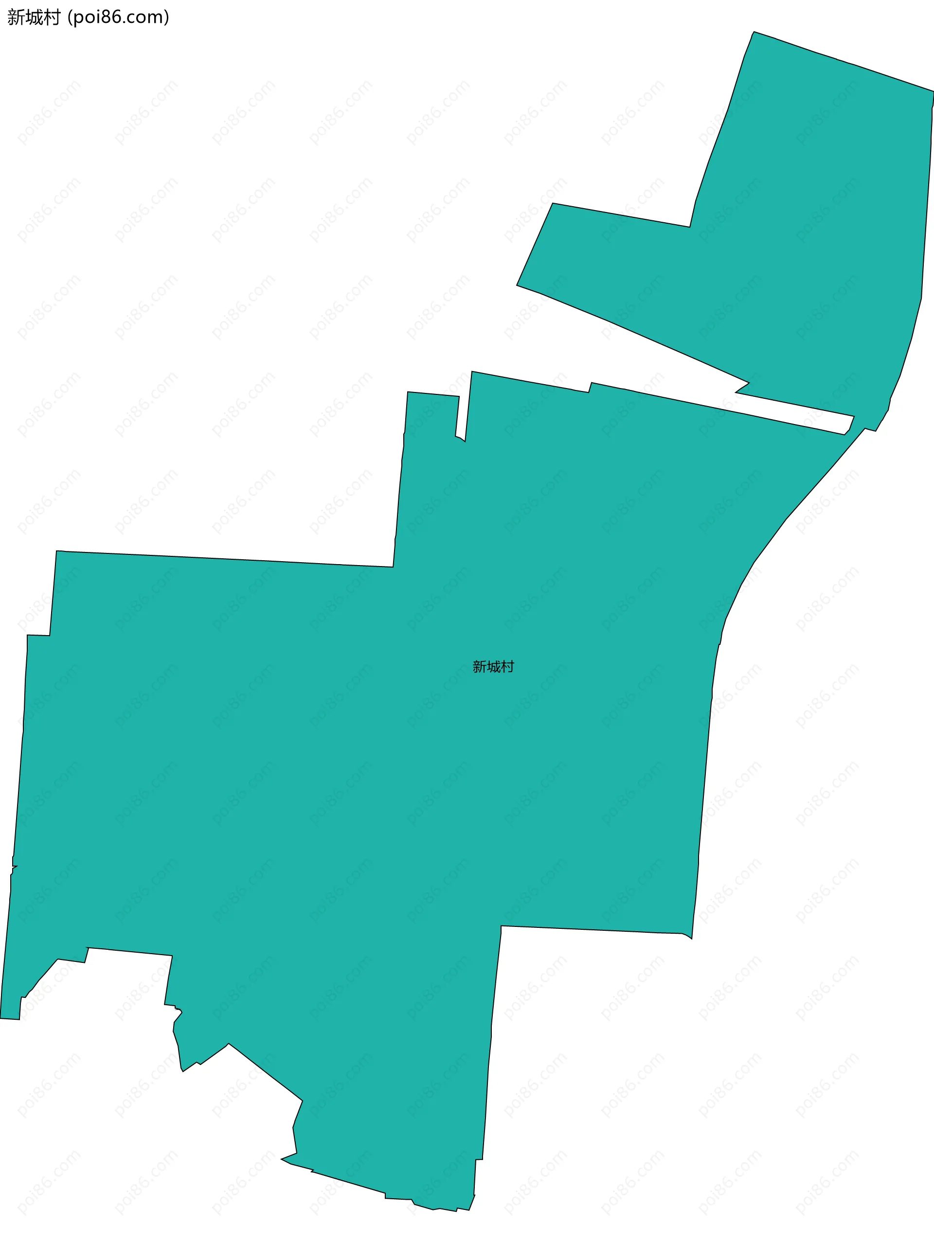 新城村边界地图