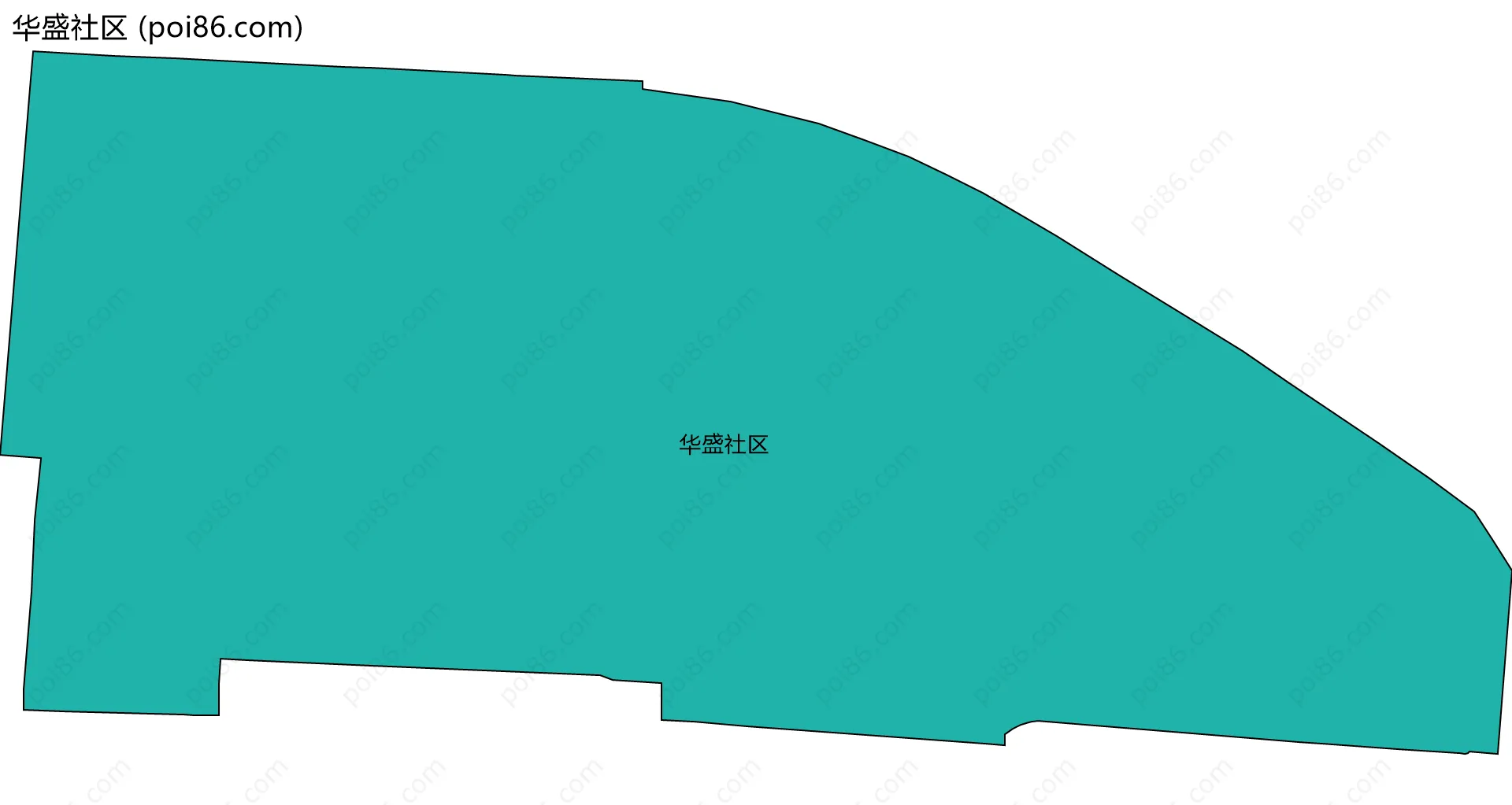 华盛社区边界地图