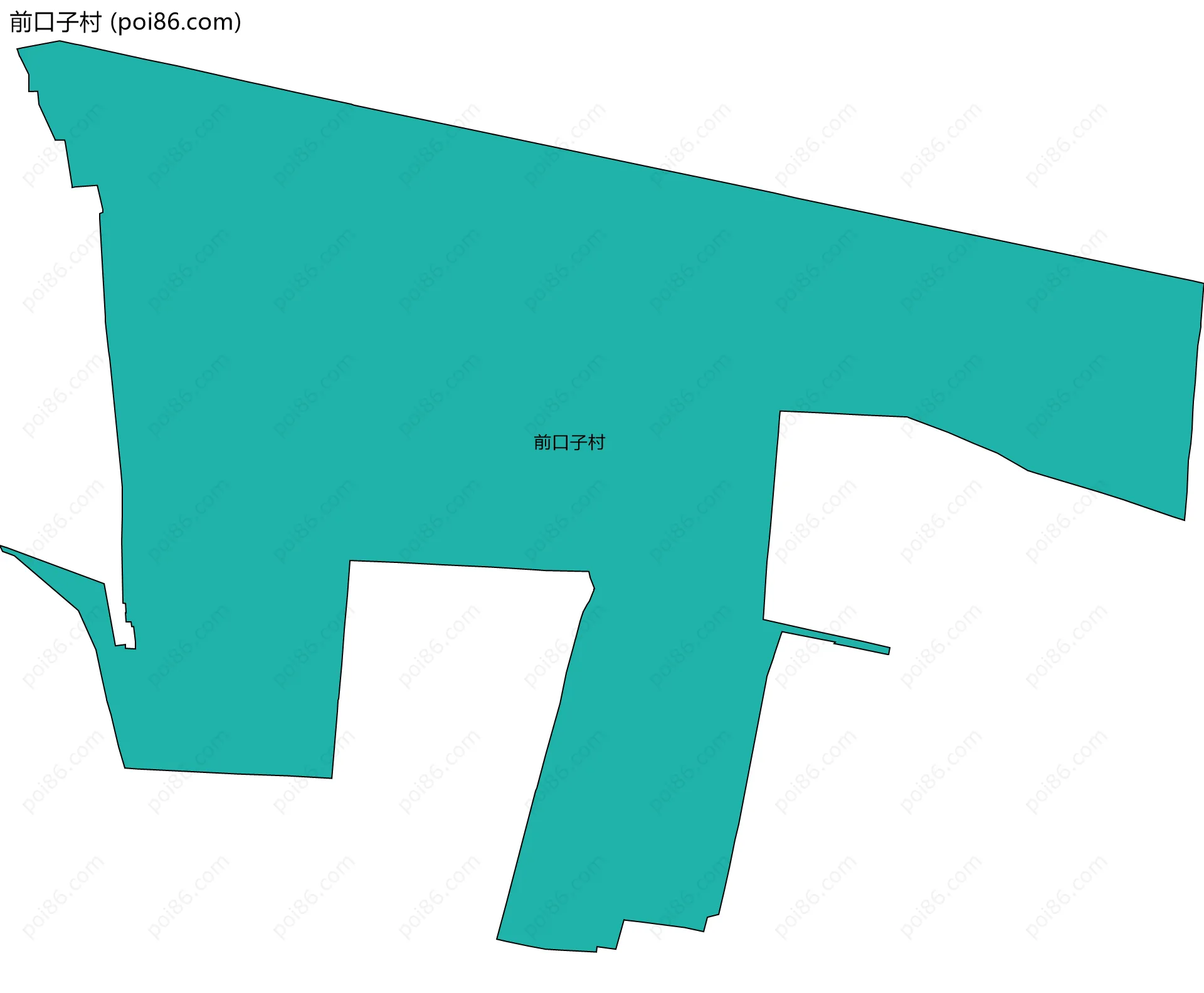 前口子村边界地图