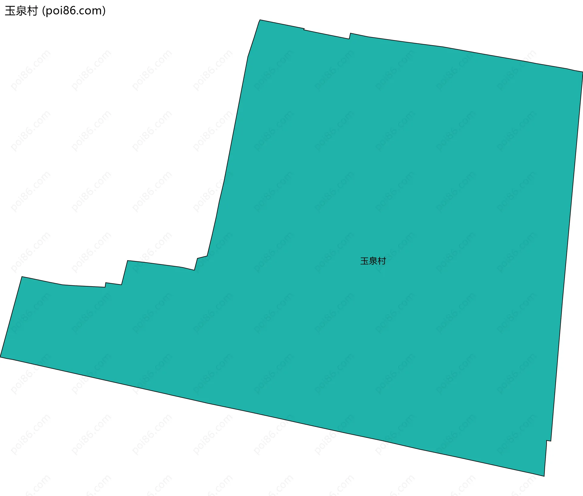 玉泉村边界地图