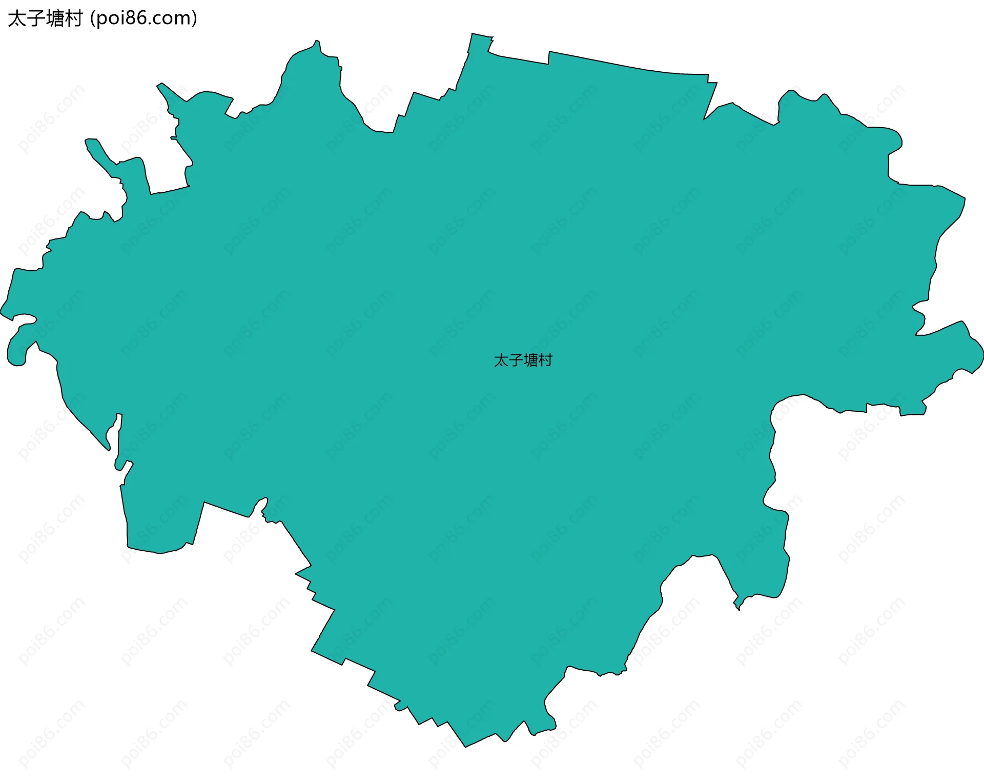 太子塘村边界地图