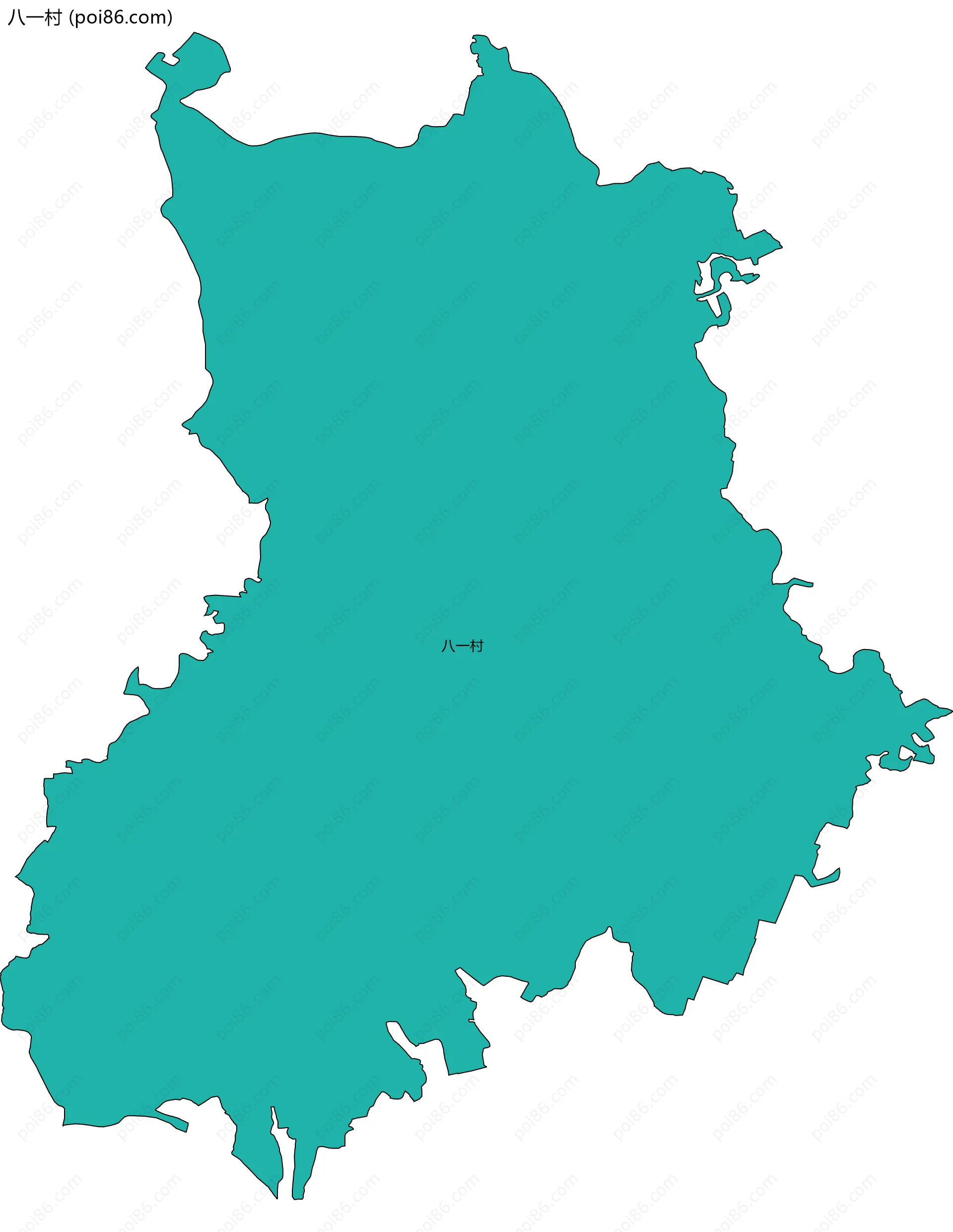 八一村边界地图