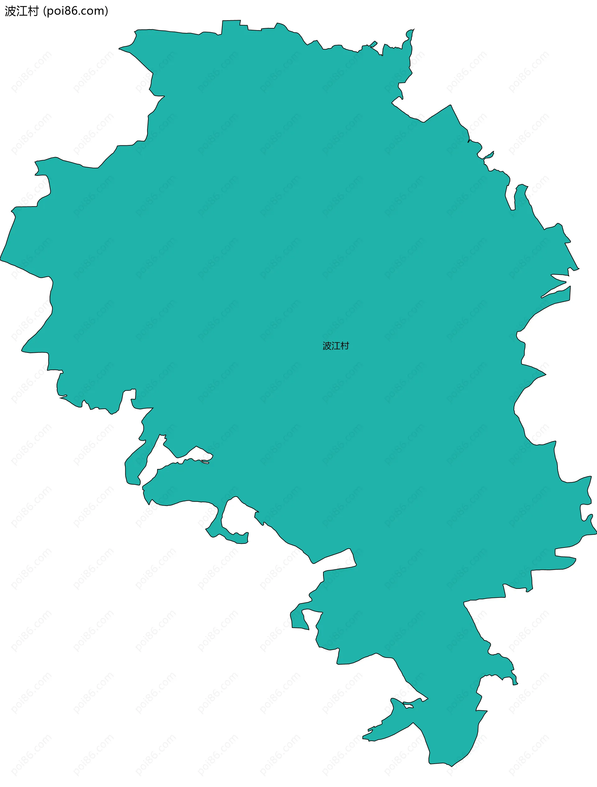 波江村边界地图