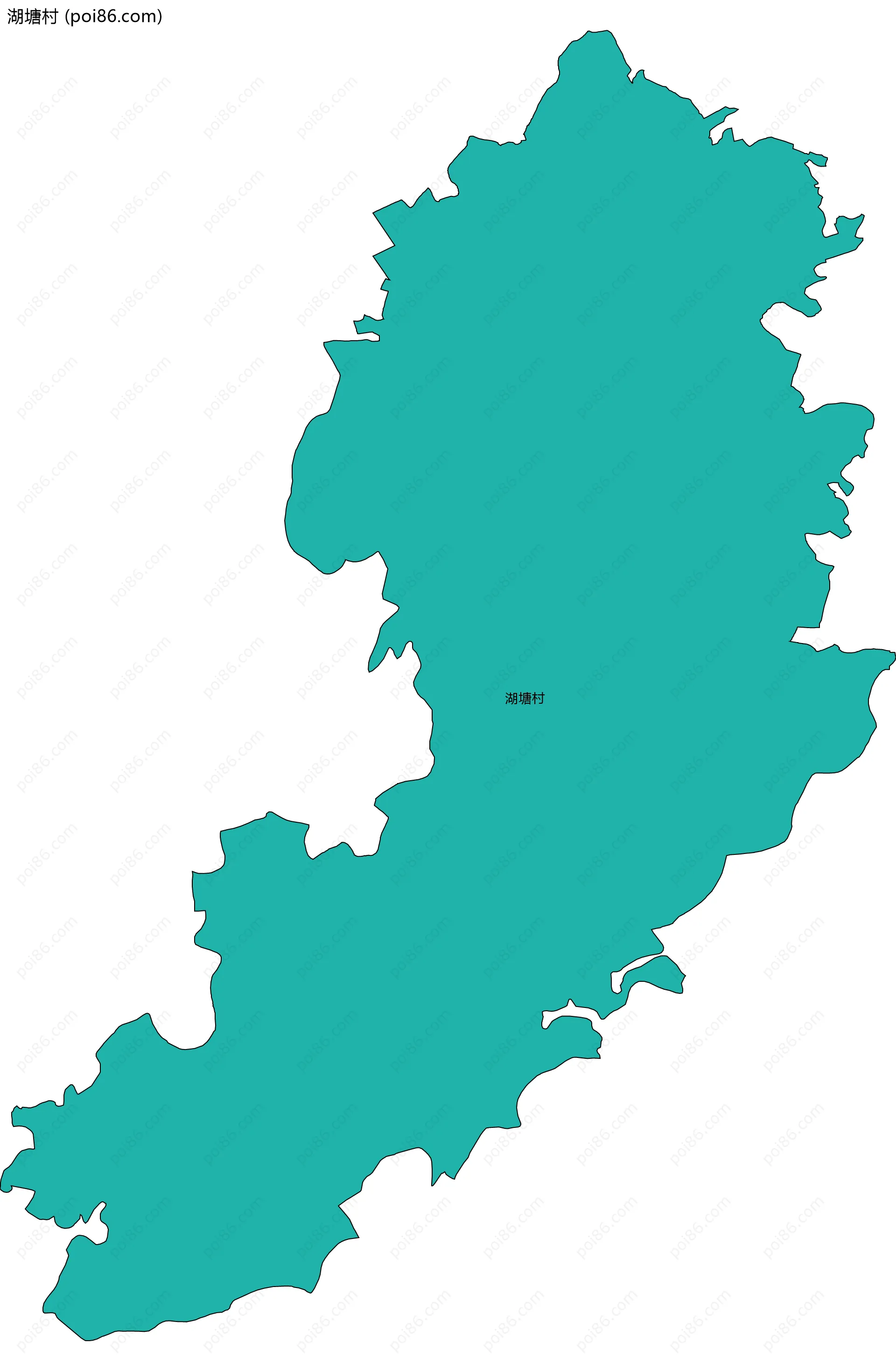 湖塘村边界地图