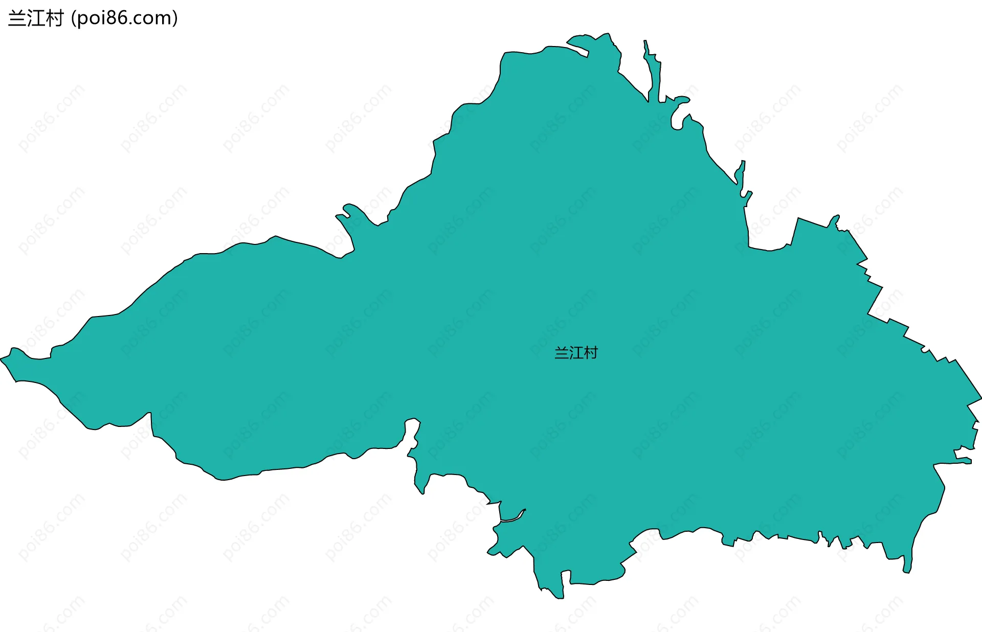 兰江村边界地图