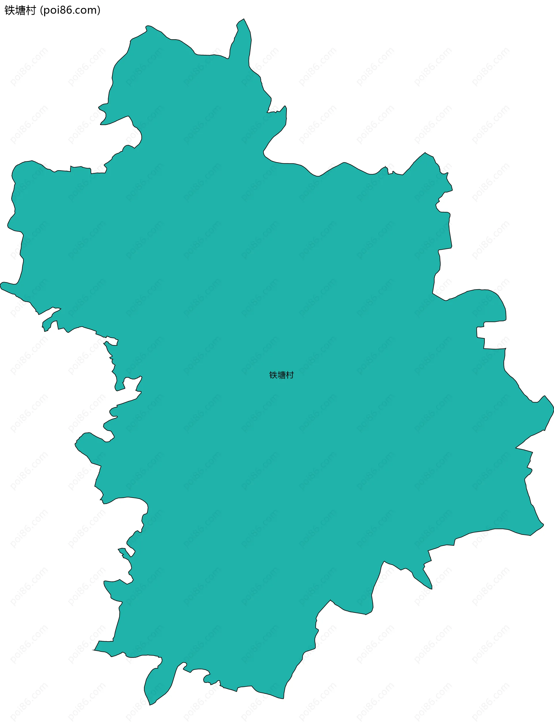 铁塘村边界地图