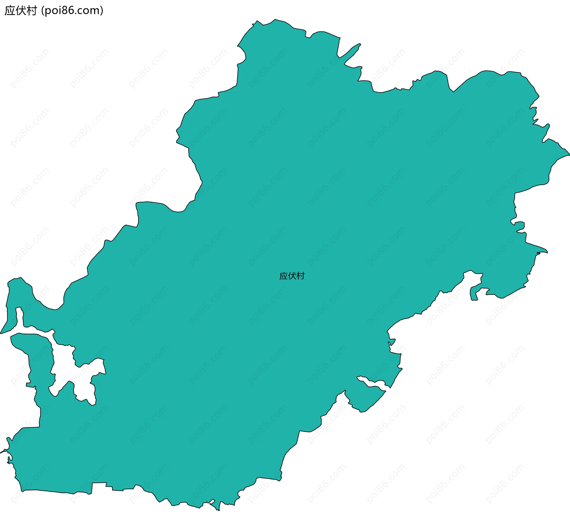 应伏村边界地图