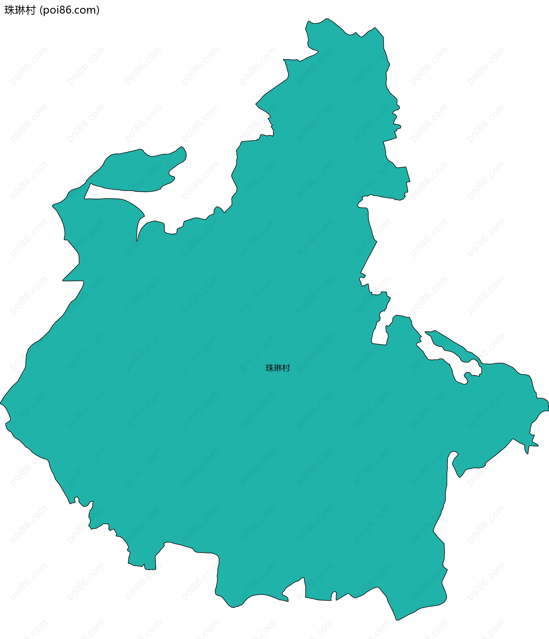 珠琳村边界地图