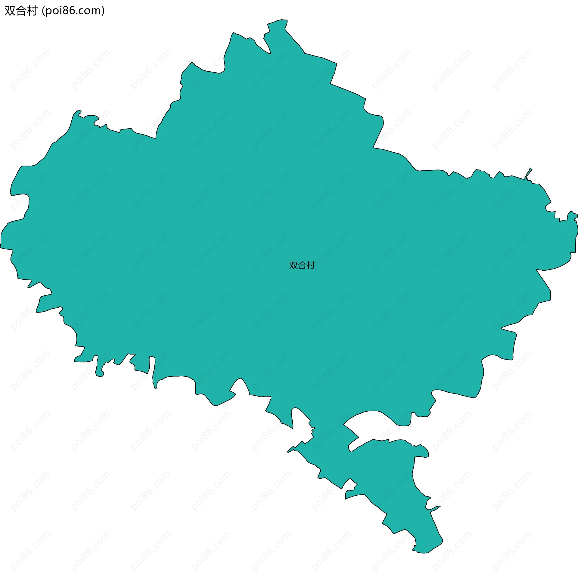 双合村边界地图