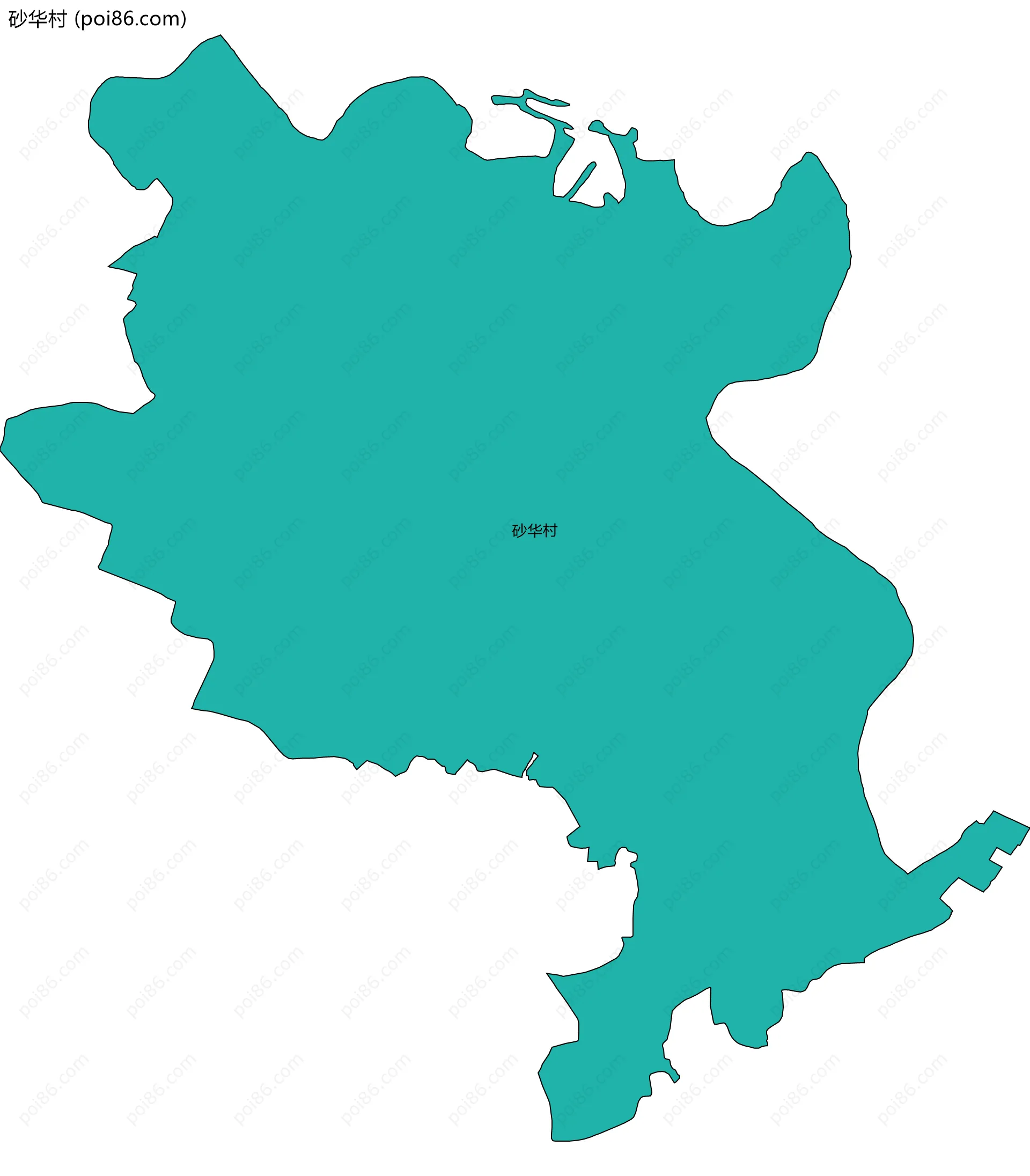 砂华村边界地图