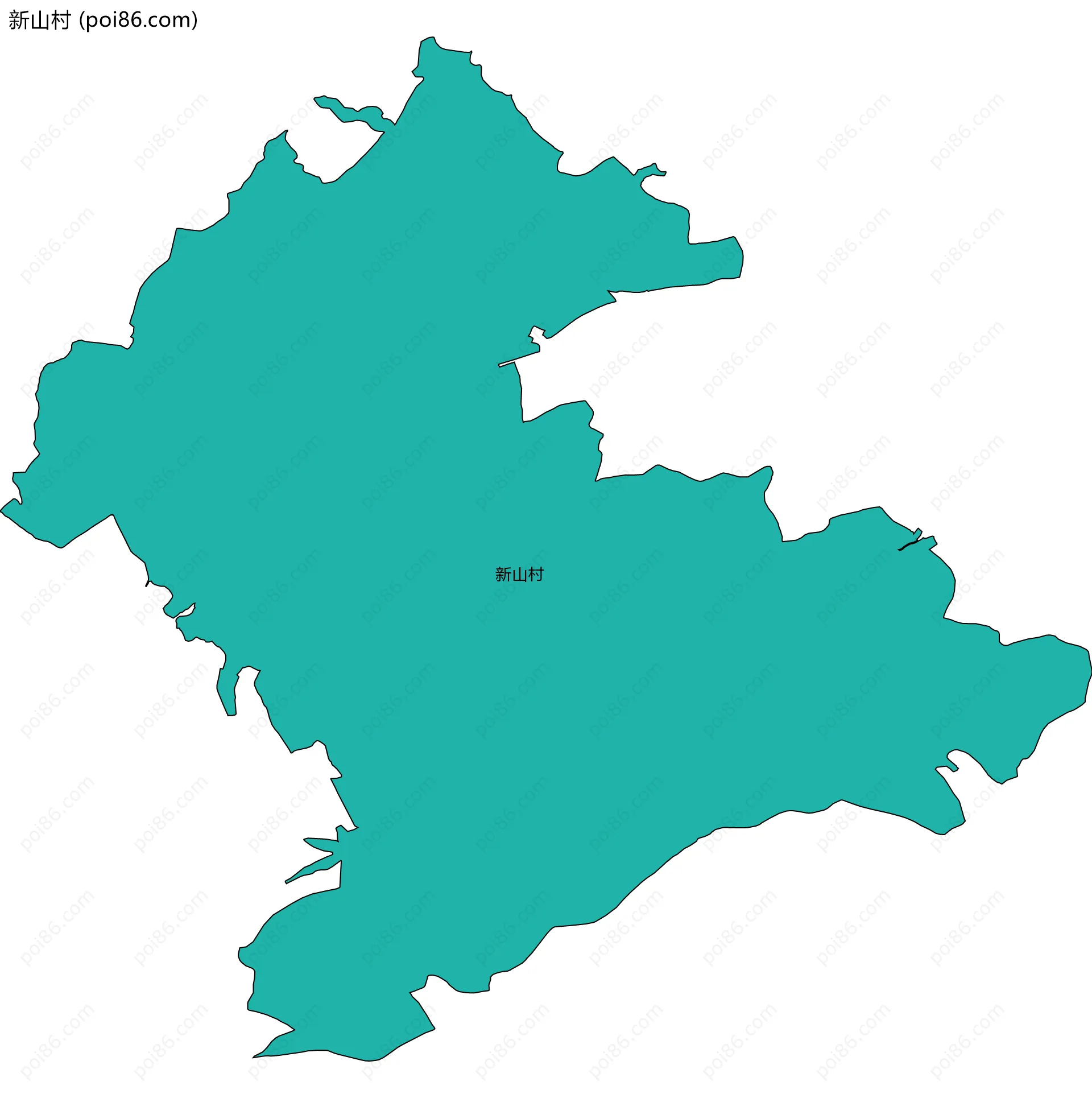 新山村边界地图