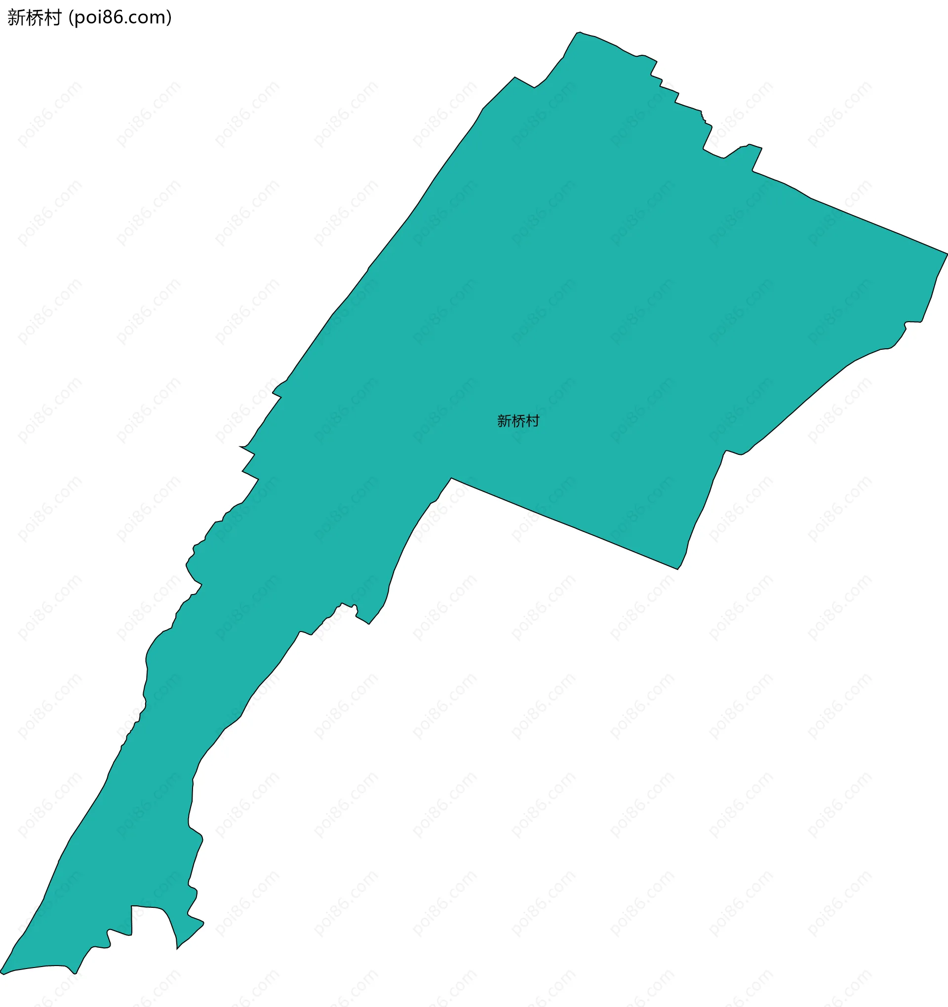 新桥村边界地图