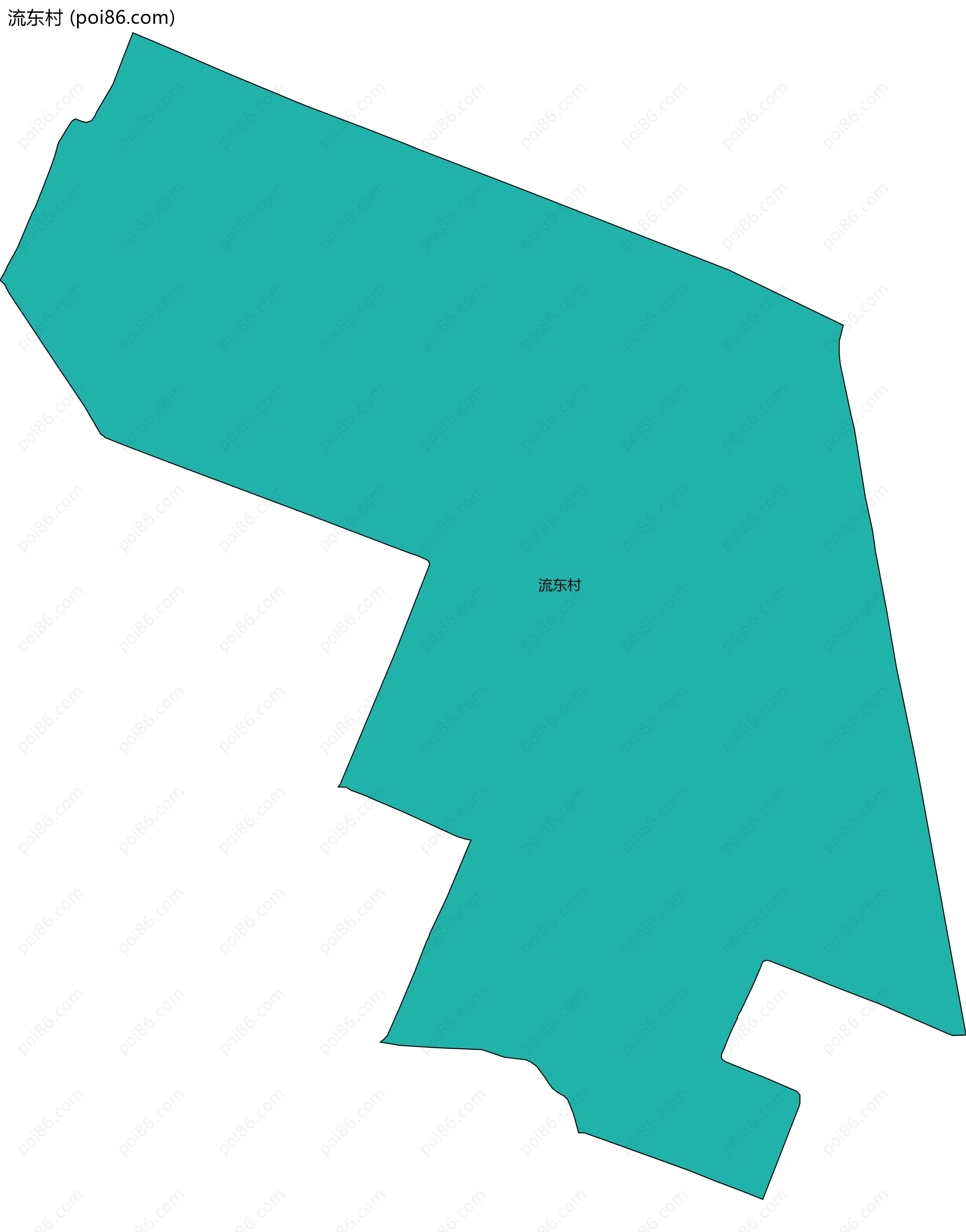 流东村边界地图