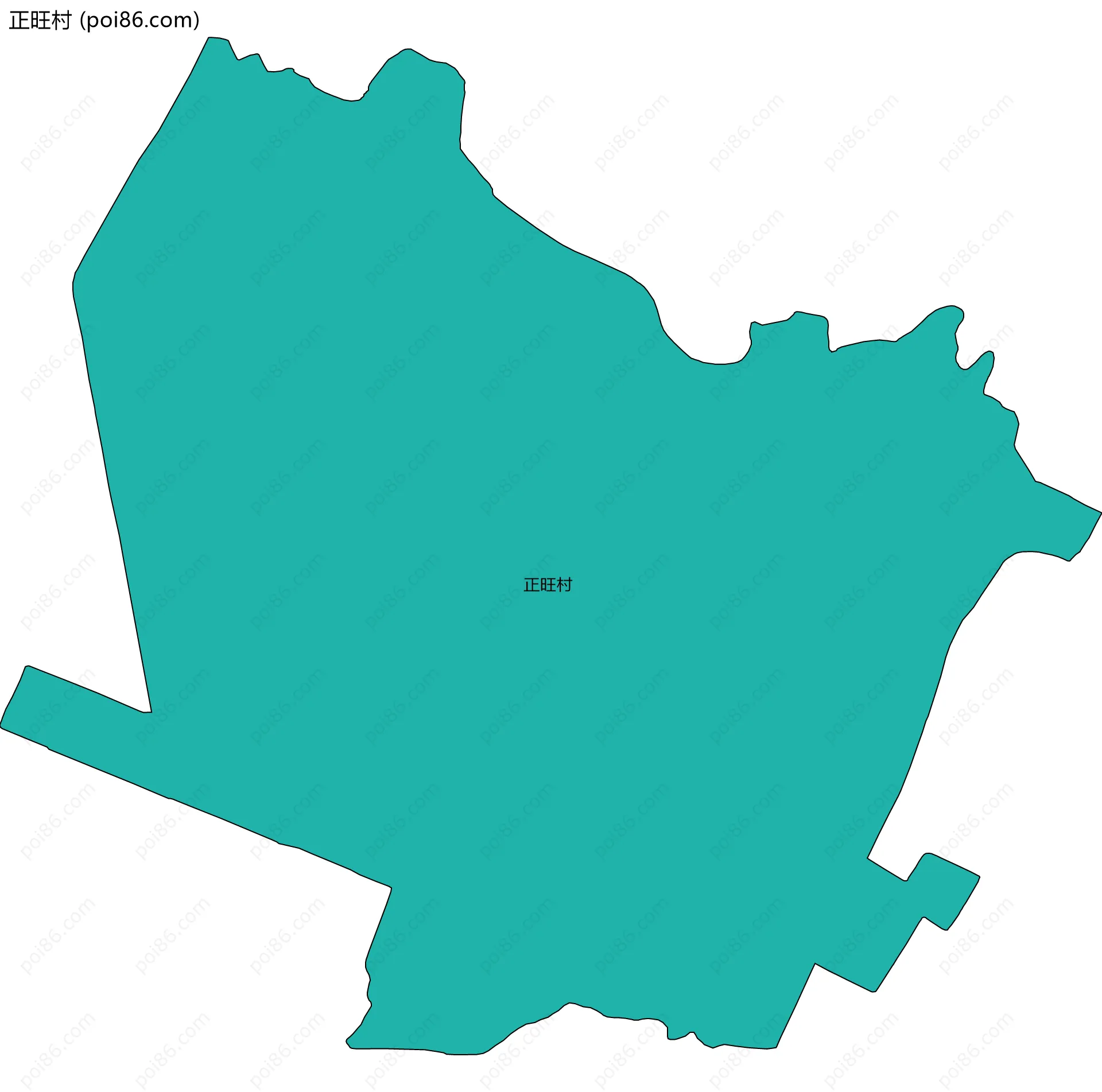 正旺村边界地图
