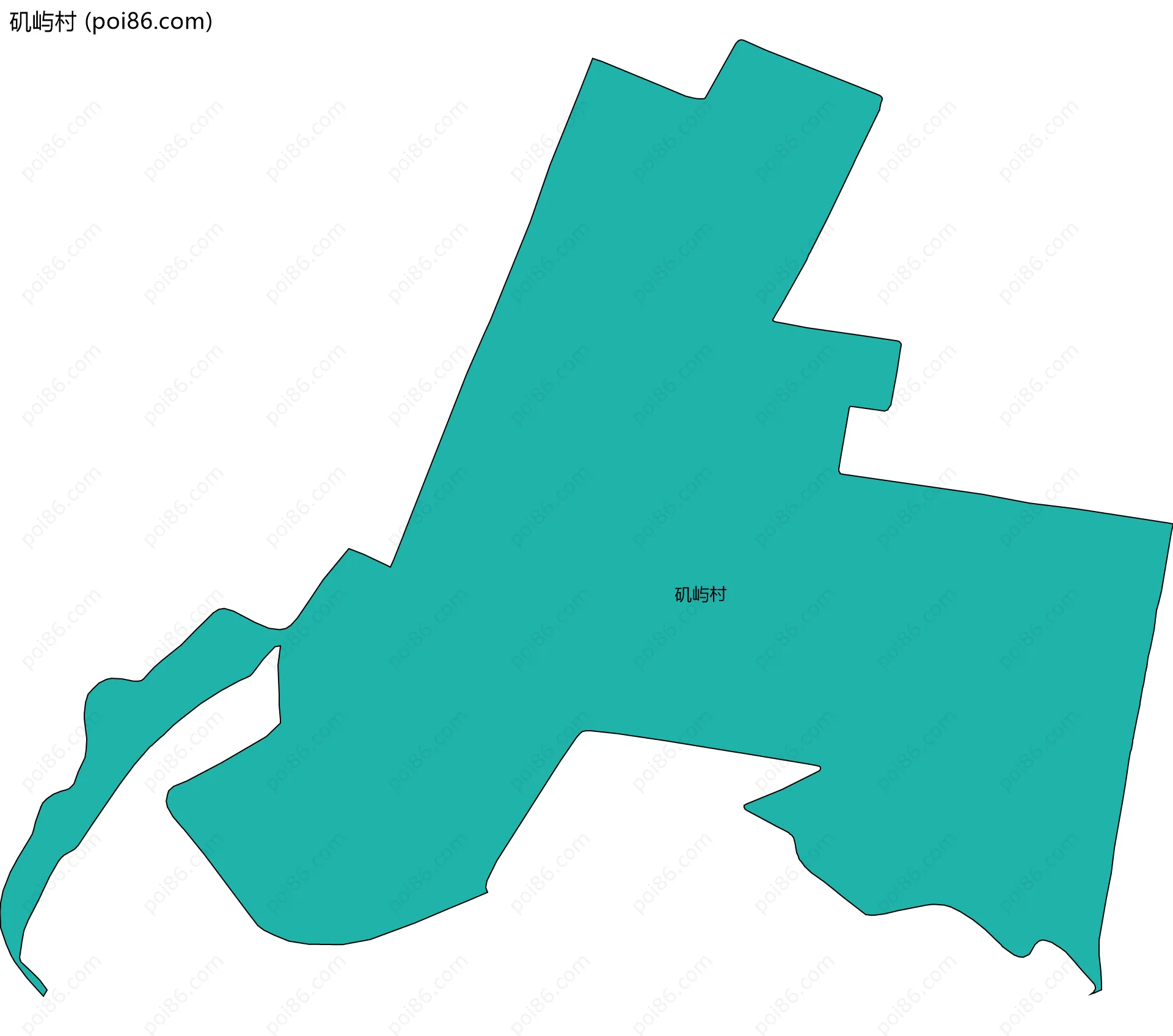 矶屿村边界地图