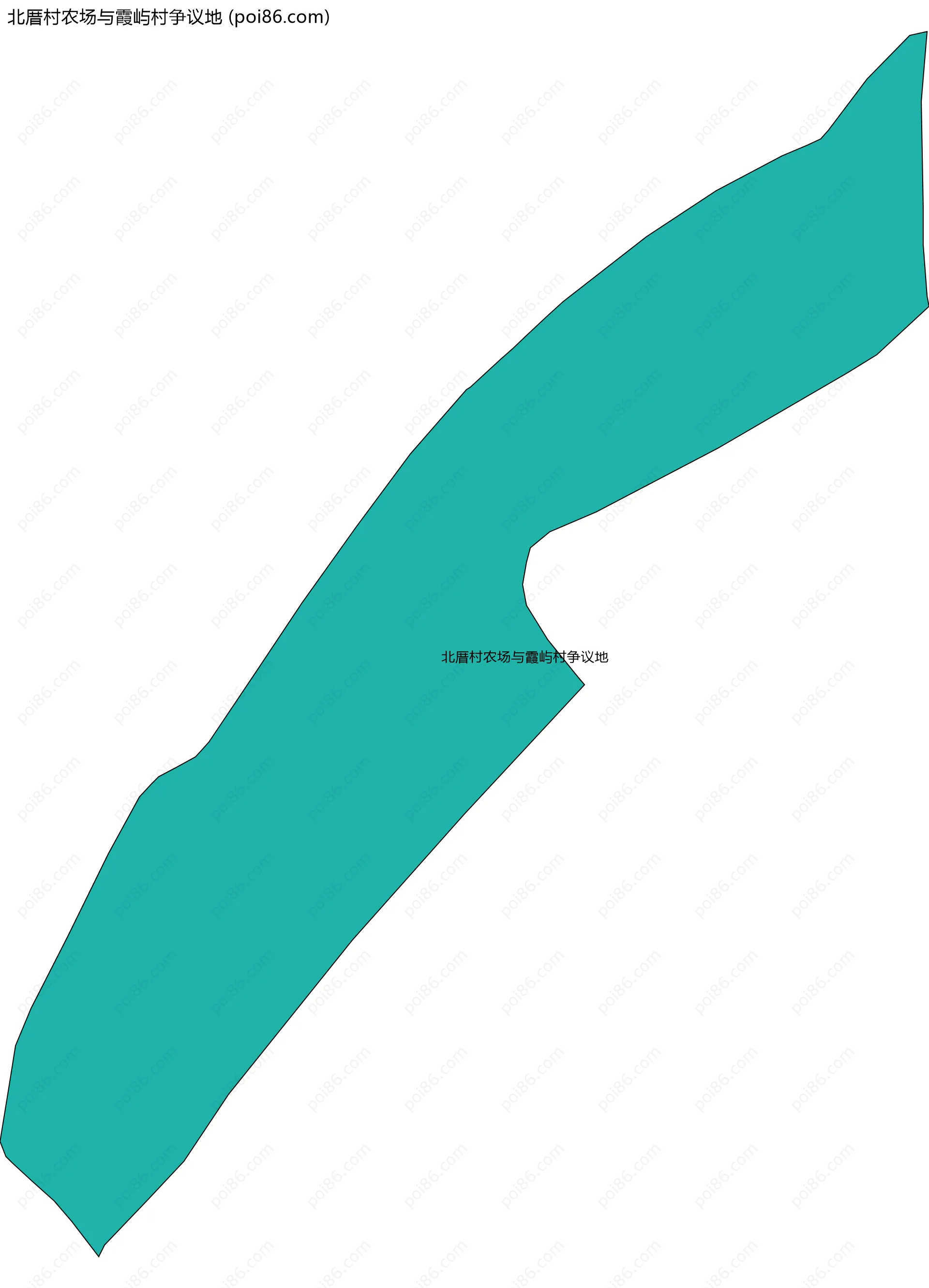 北厝村农场与霞屿村争议地边界地图