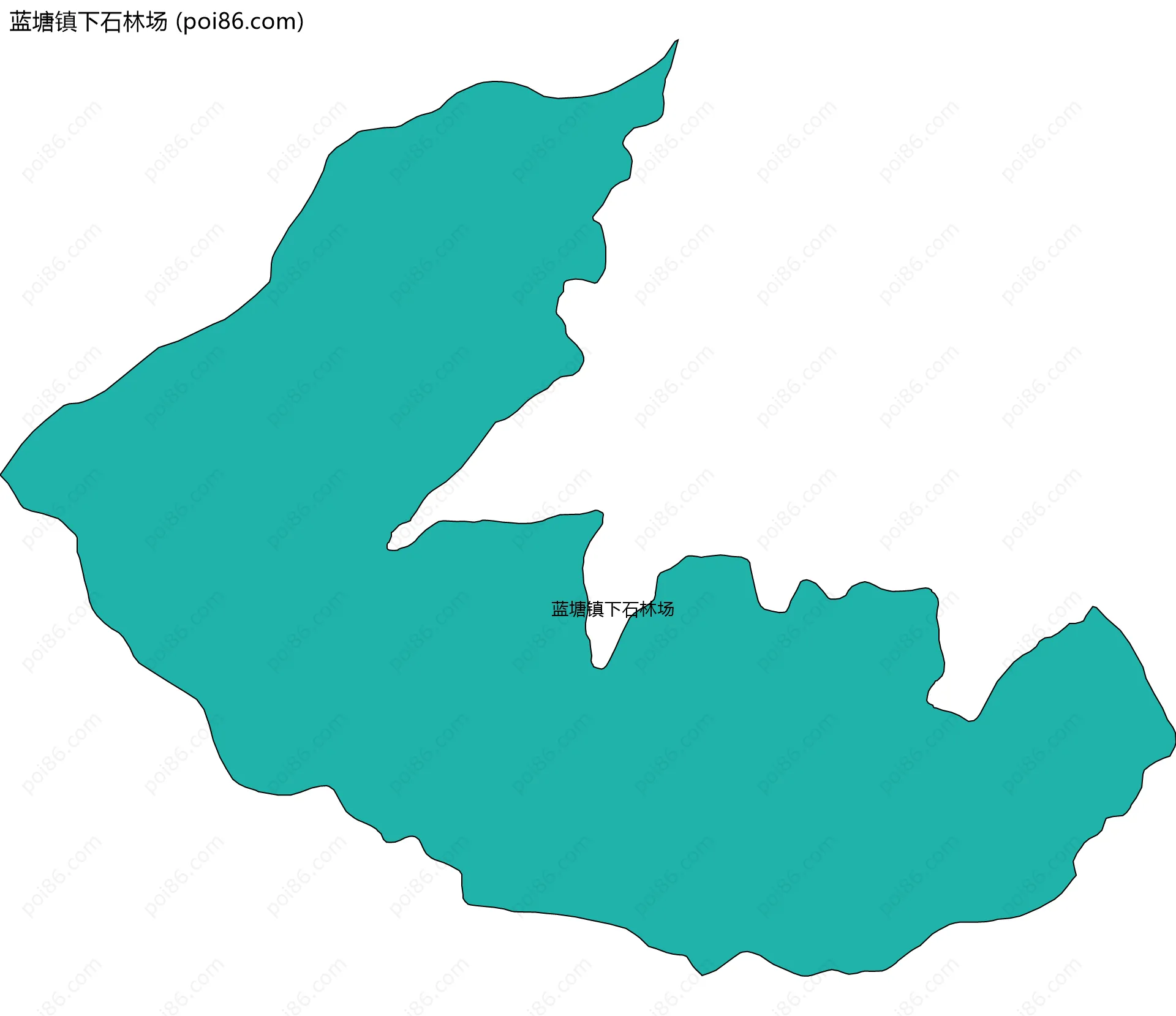 蓝塘镇下石林场边界地图