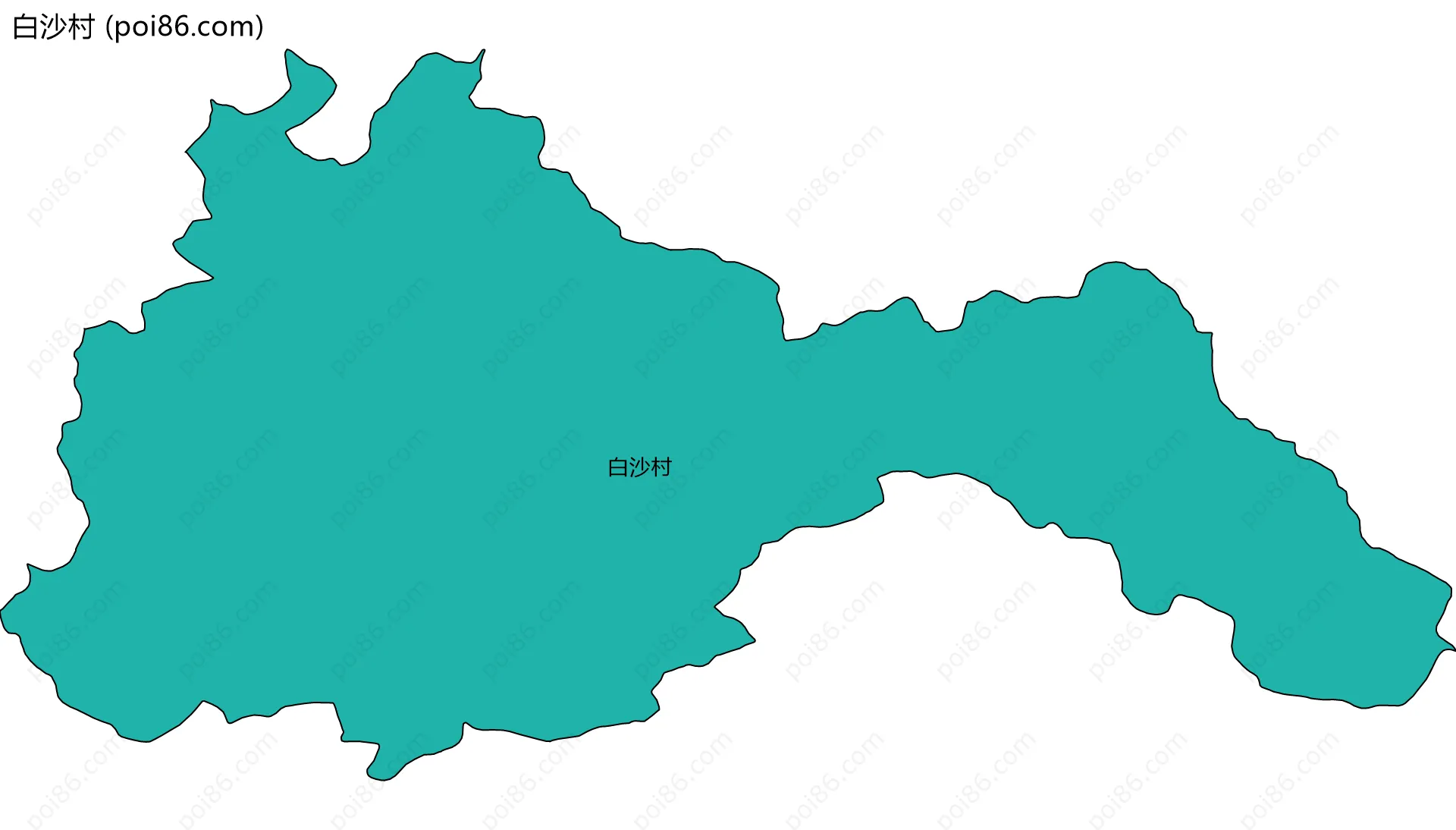 白沙村边界地图