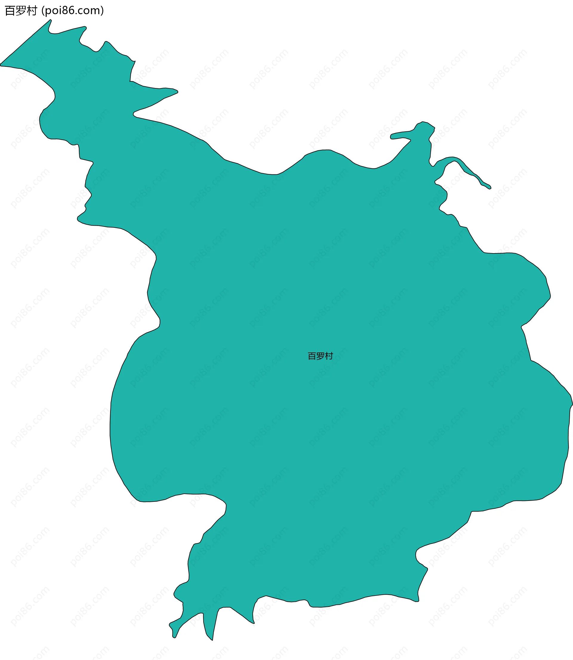 百罗村边界地图