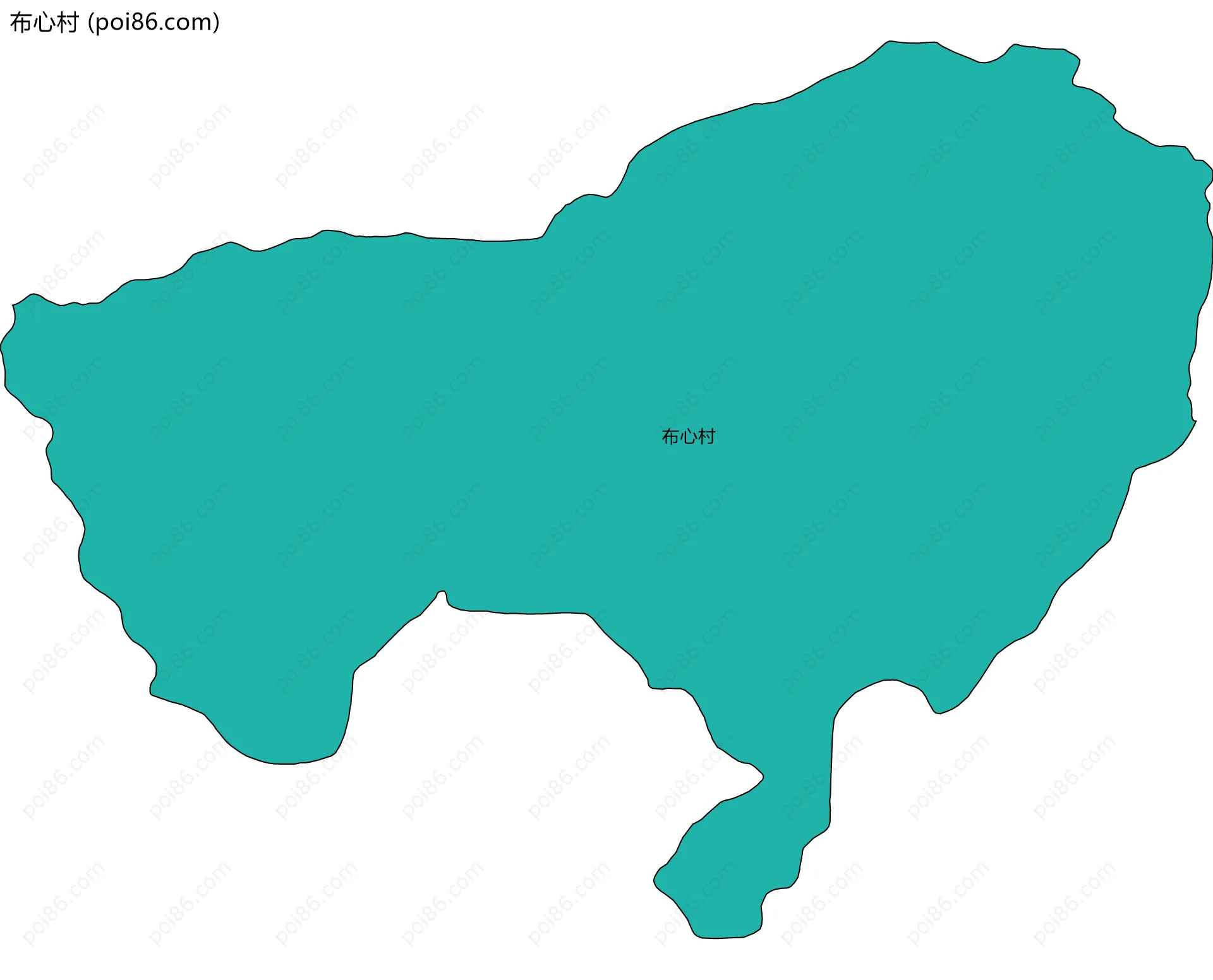 布心村边界地图