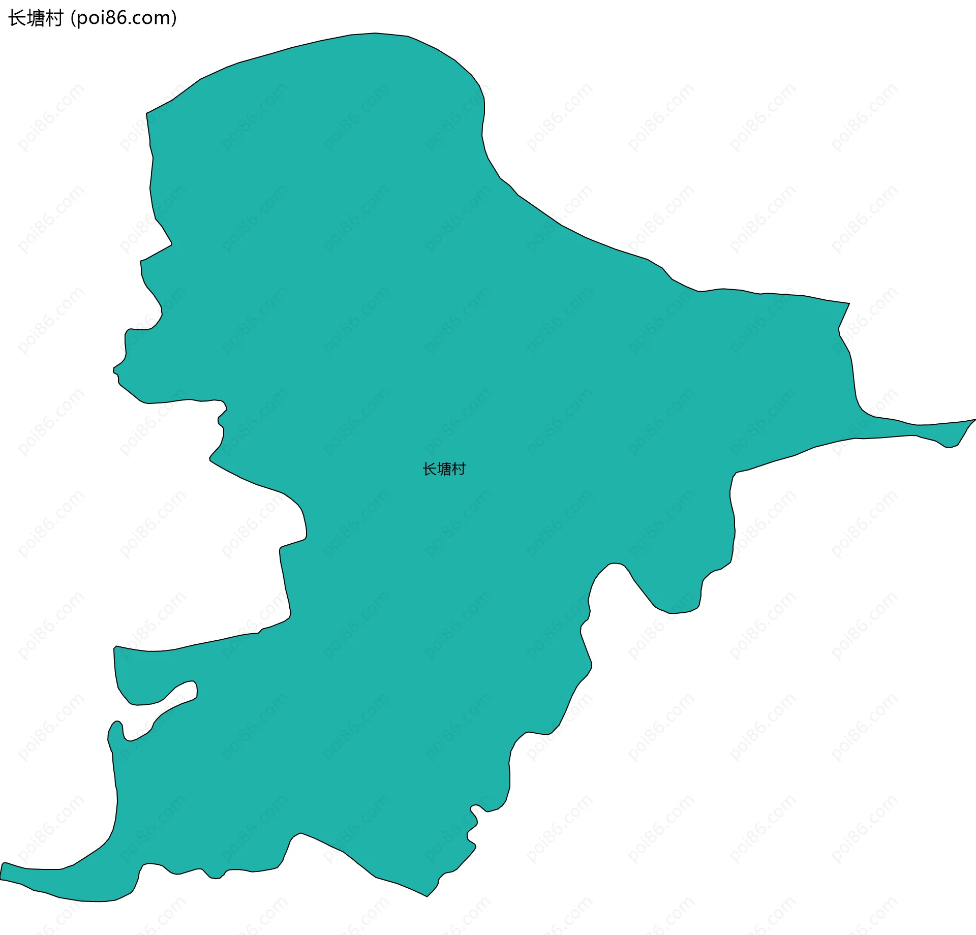 长塘村边界地图