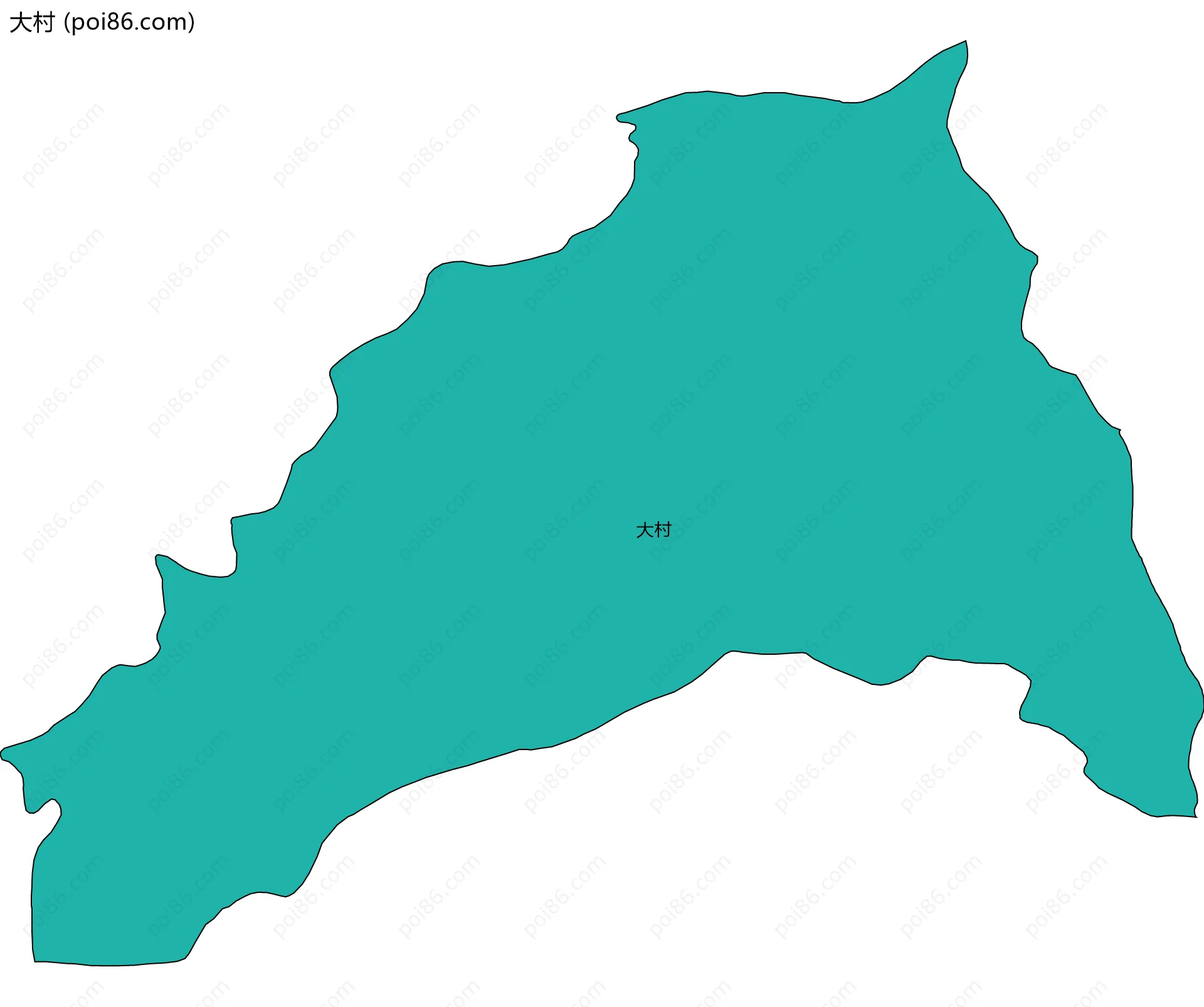 大村边界地图