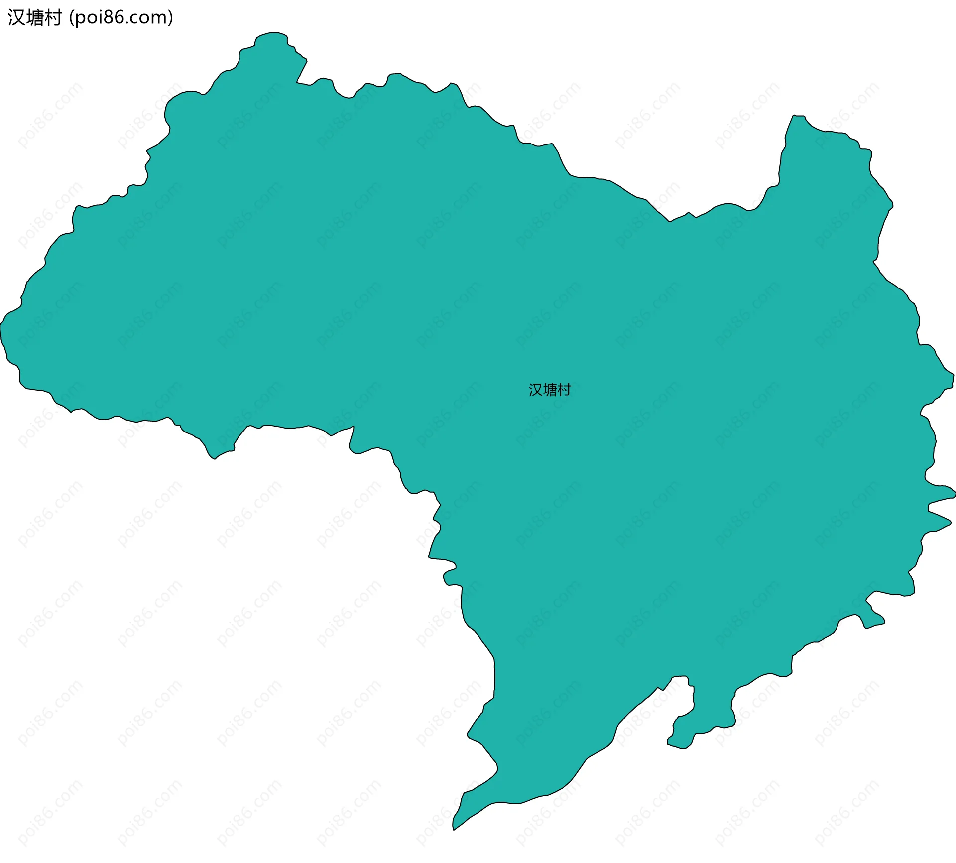 汉塘村边界地图