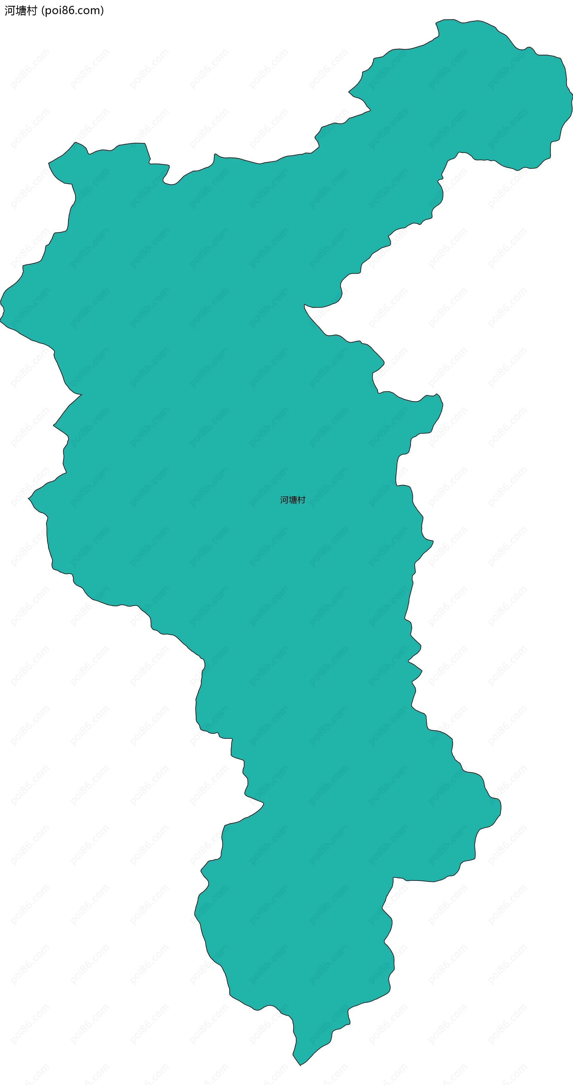 河塘村边界地图